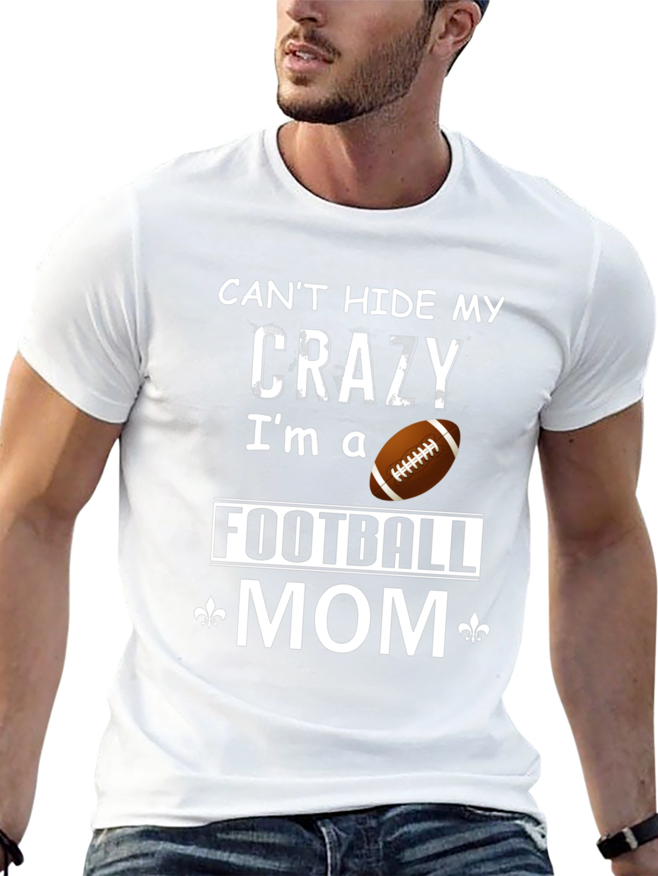 Crazy Football Mom Graphic T-Shirt
