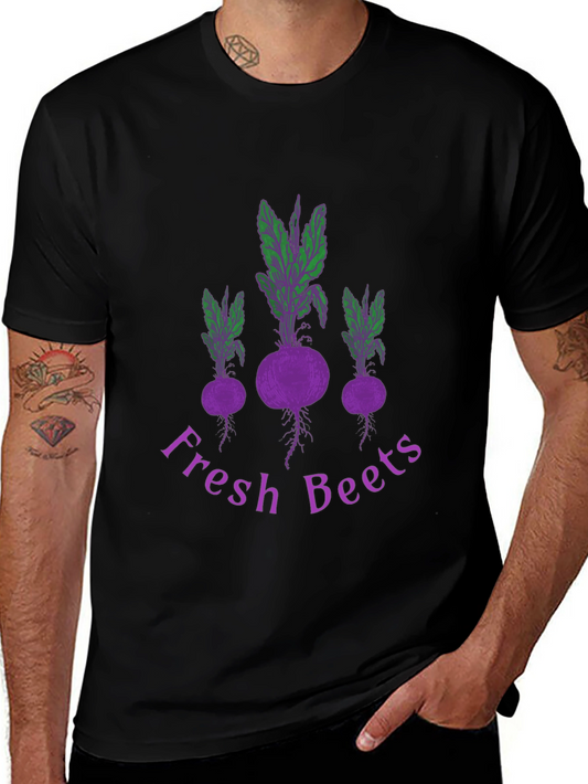 Fresh Beets Graphic Tee - Black Cotton T-Shirt
