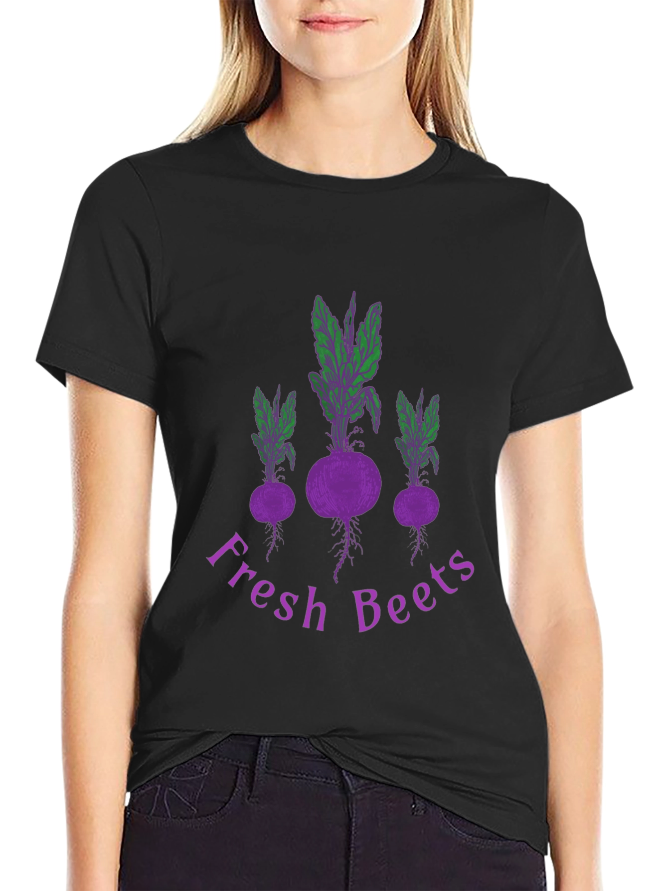 Fresh Beets Graphic Tee - Black Cotton T-Shirt