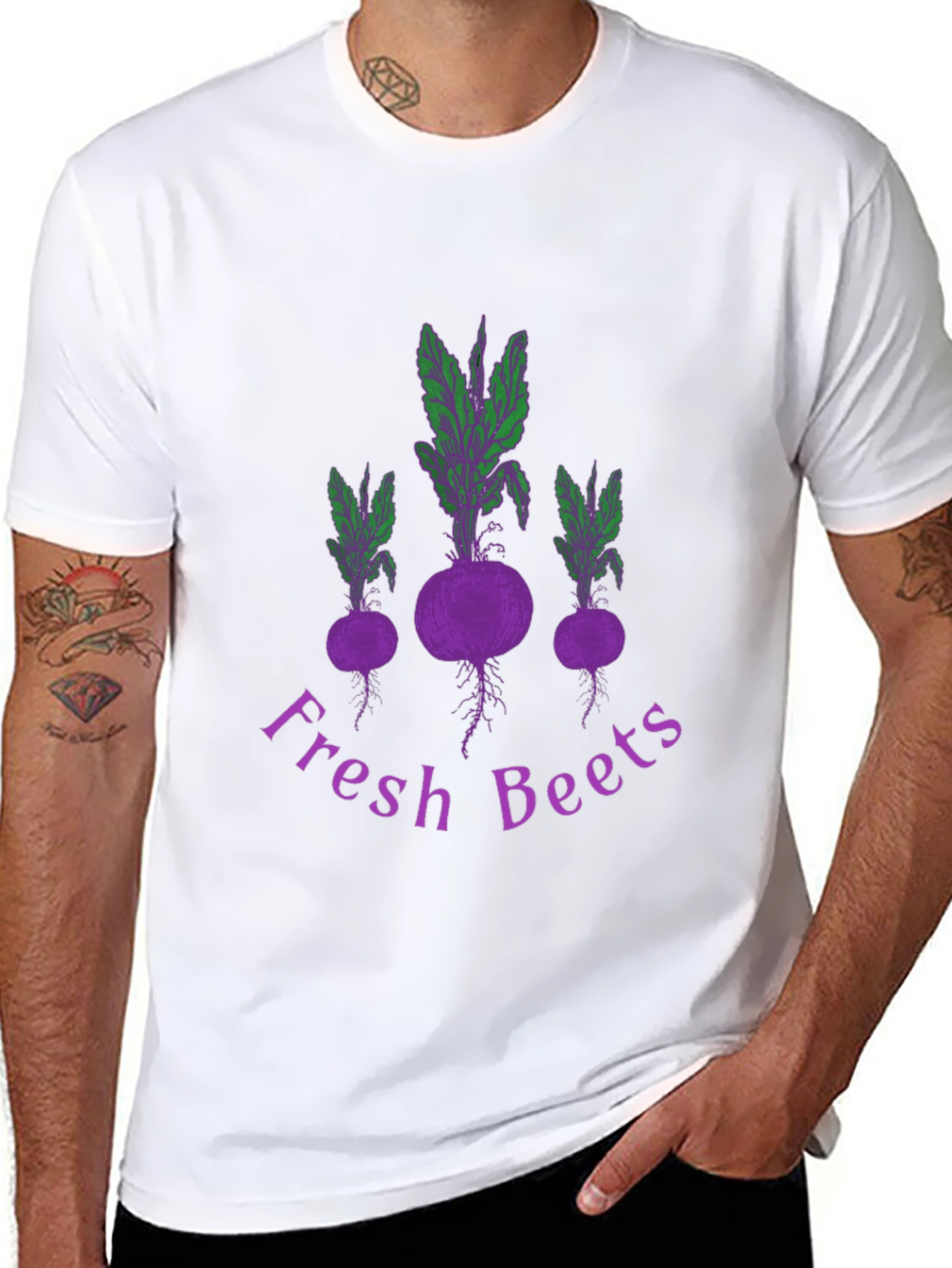 Fresh Beets Graphic Tee - Black Cotton T-Shirt