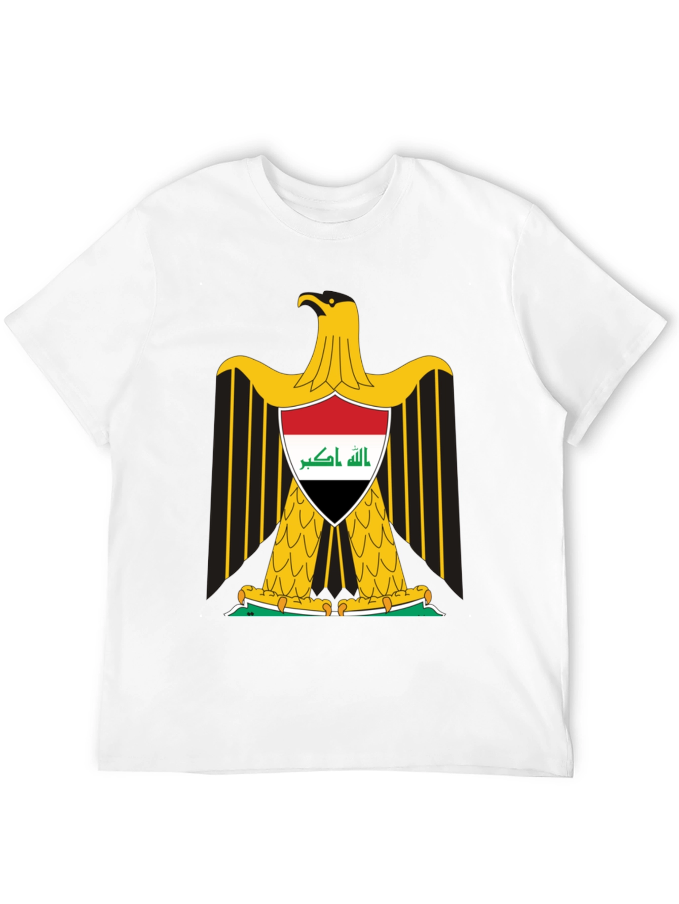 Iraq Flag Eagle Graphic Tee - Black
