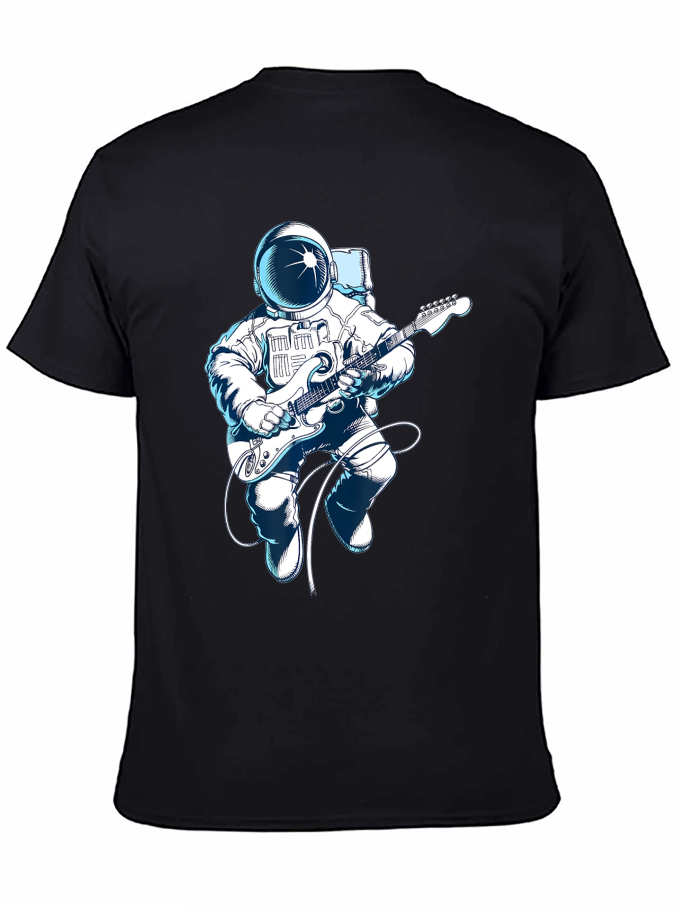 Astronaut Guitar Player Graphic Tee - Space Music Shirt