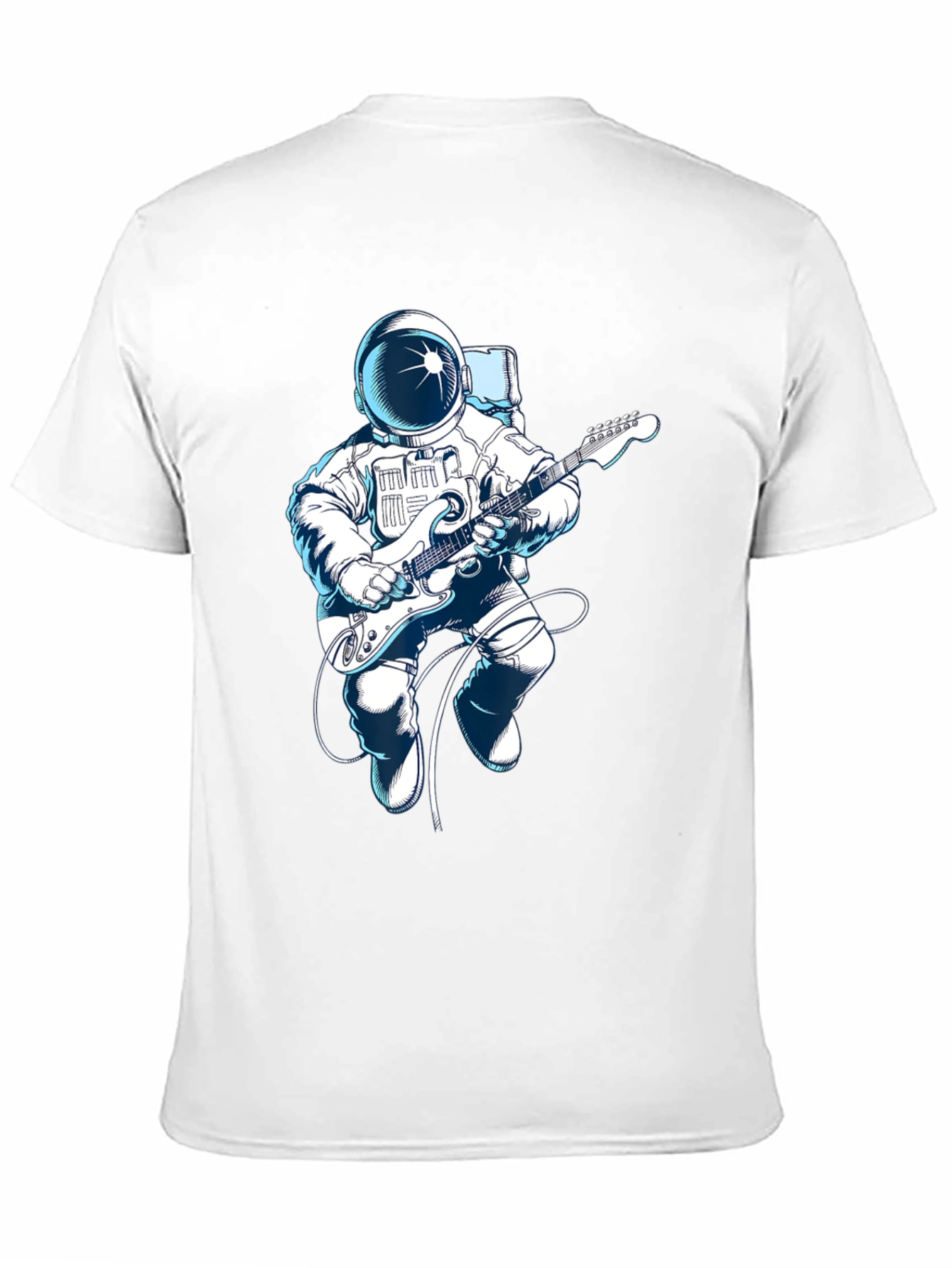 Astronaut Guitar Player Graphic Tee - Space Music Shirt