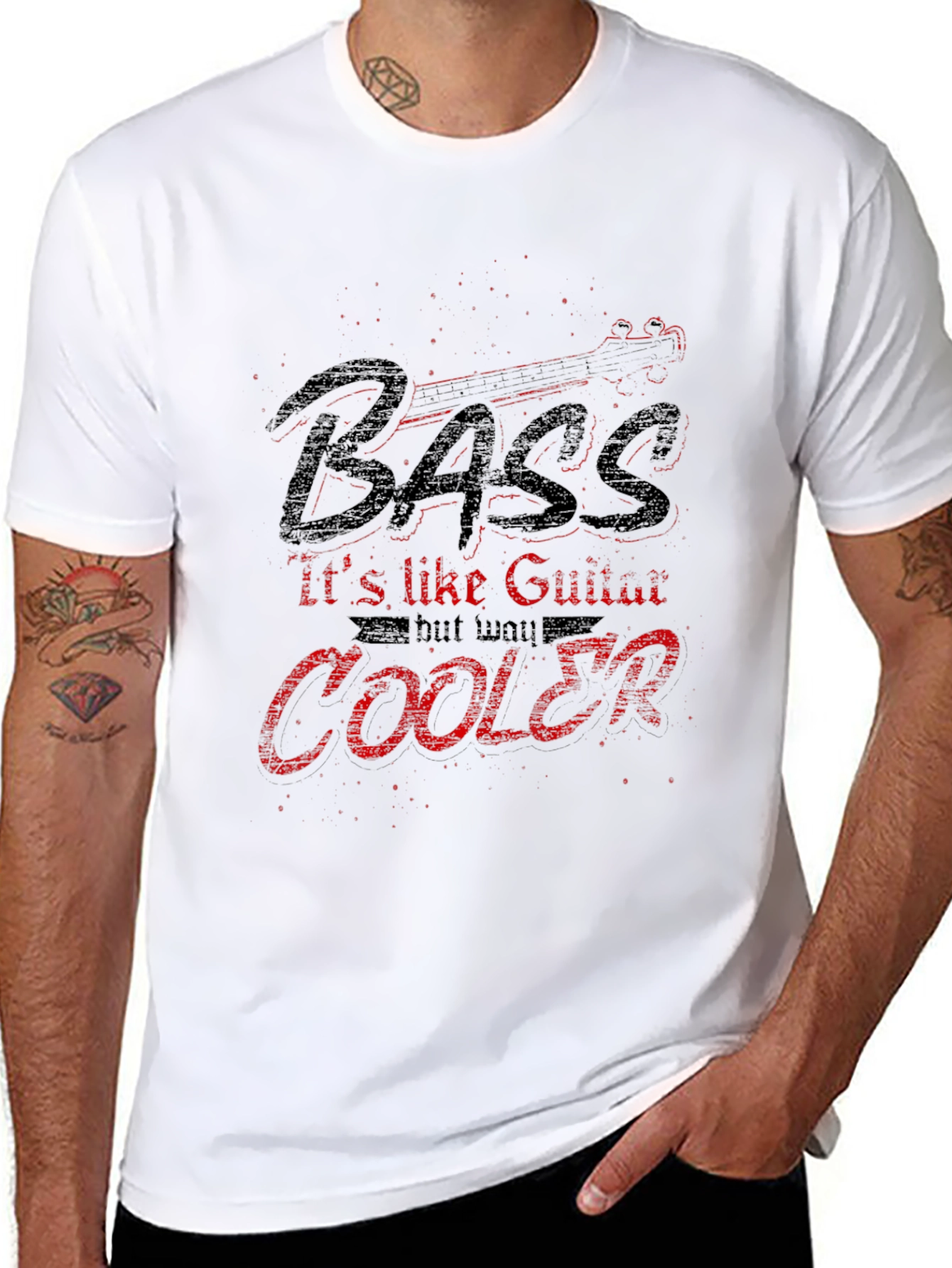 Bass is Cooler Mens Graphic T-Shirt