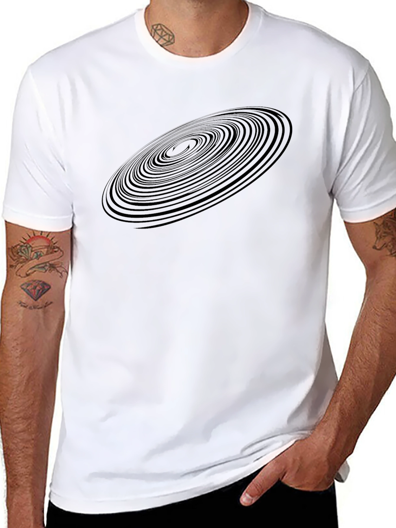 Black Spiral Graphic Tee