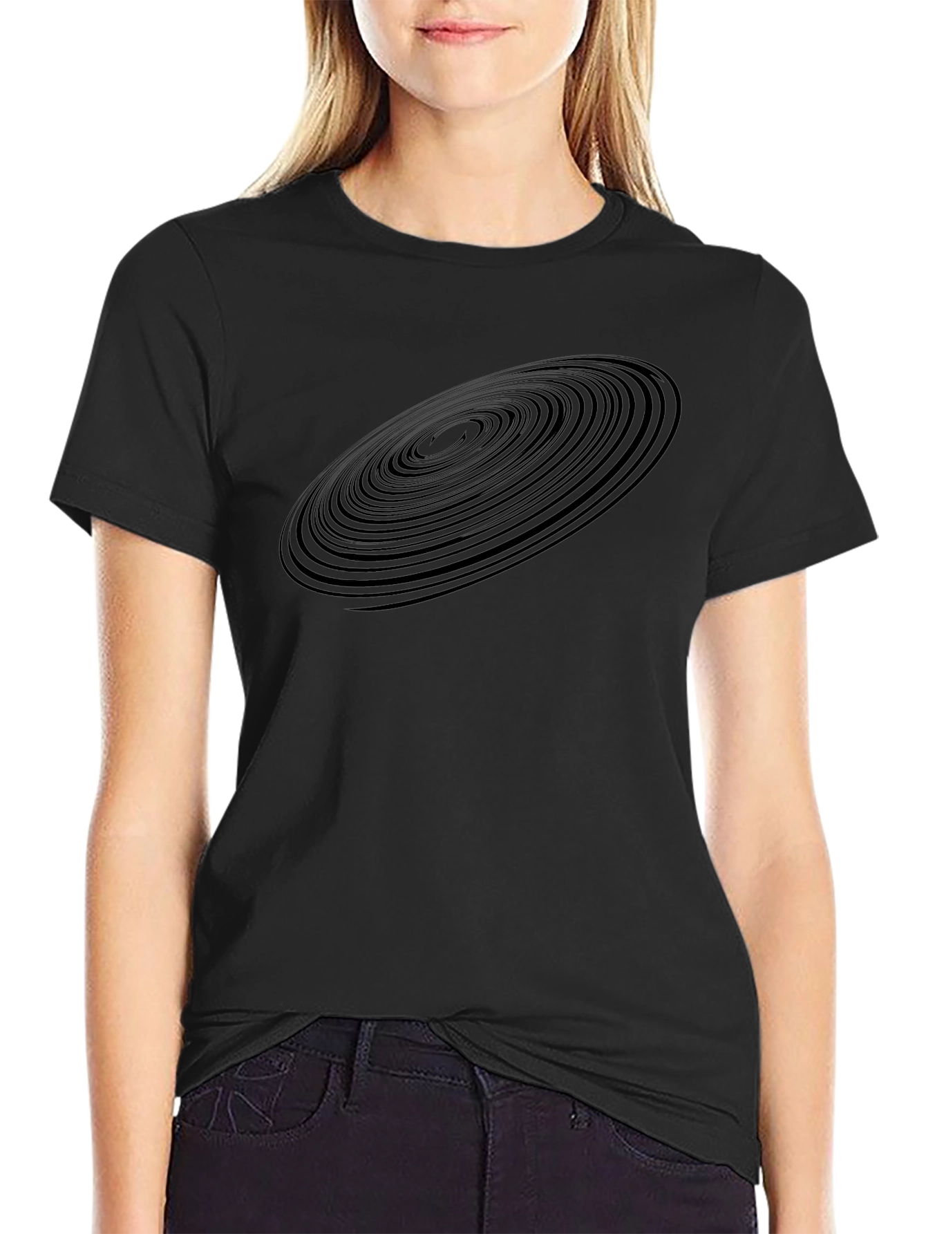 Black Spiral Graphic Tee