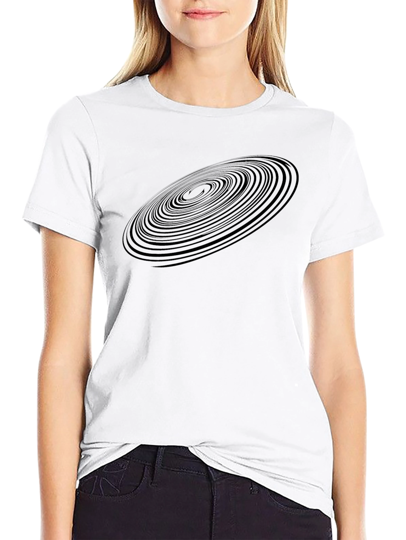 Black Spiral Graphic Tee