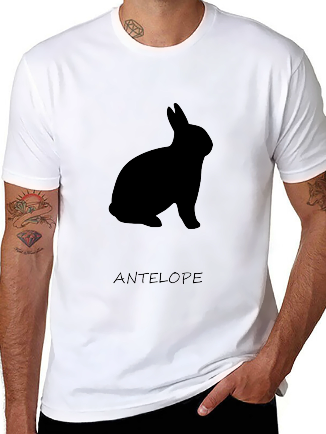 Black Rabbit Graphic Tee - Casual Comfort