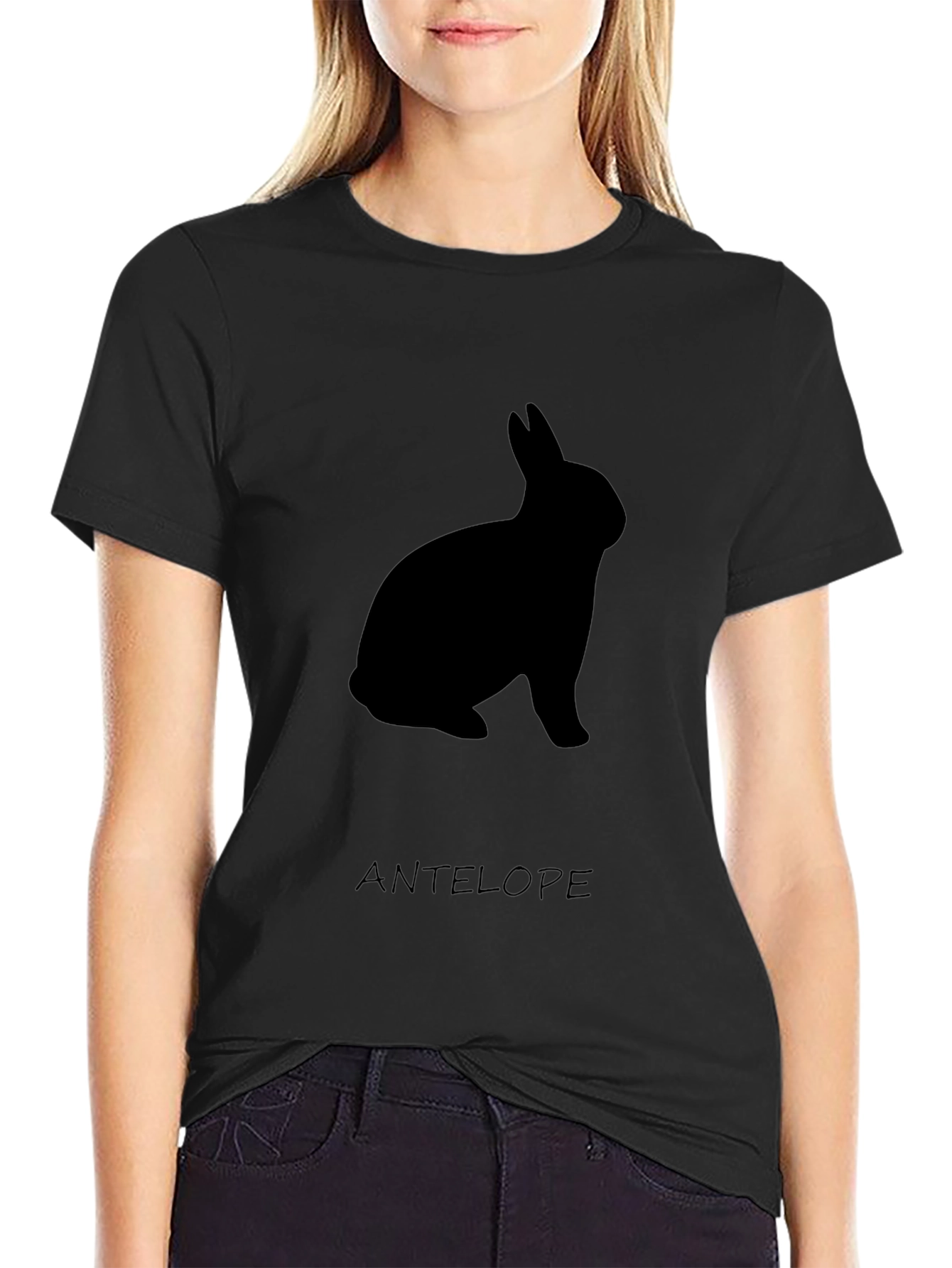 Black Rabbit Graphic Tee - Casual Comfort