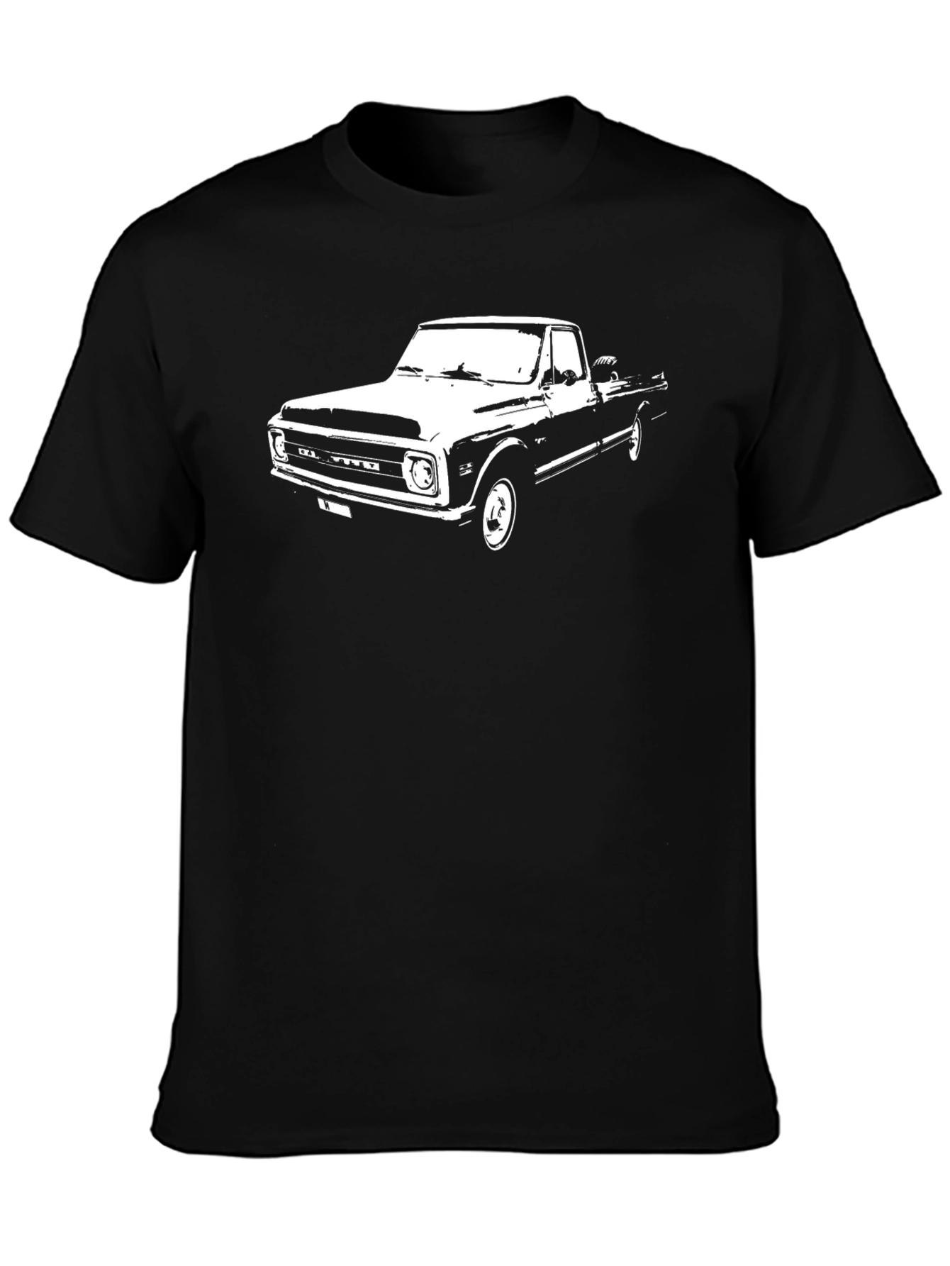 Classic Truck Graphic Tee - Black Cotton Blend