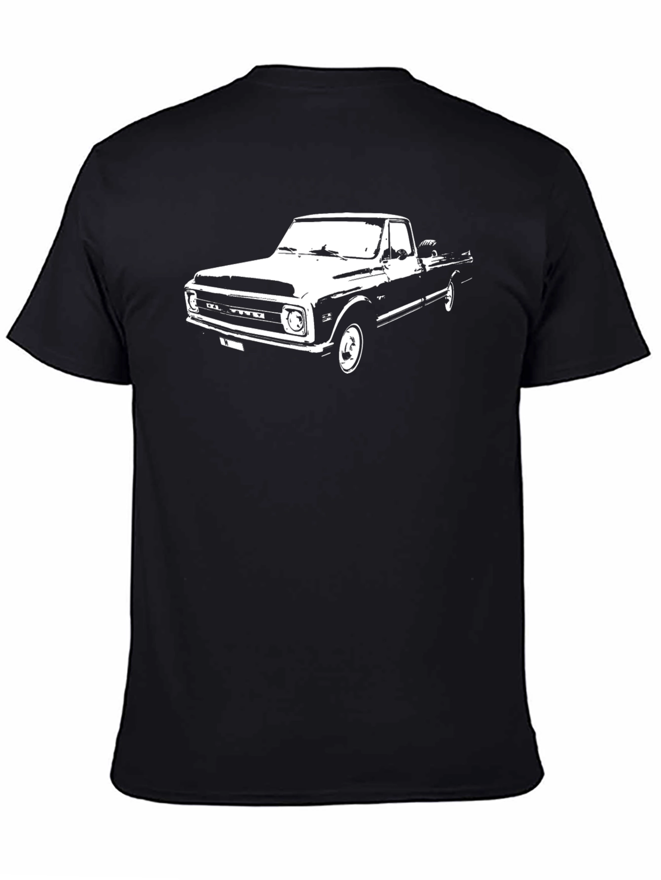 Classic Truck Graphic Tee - Black Cotton Blend
