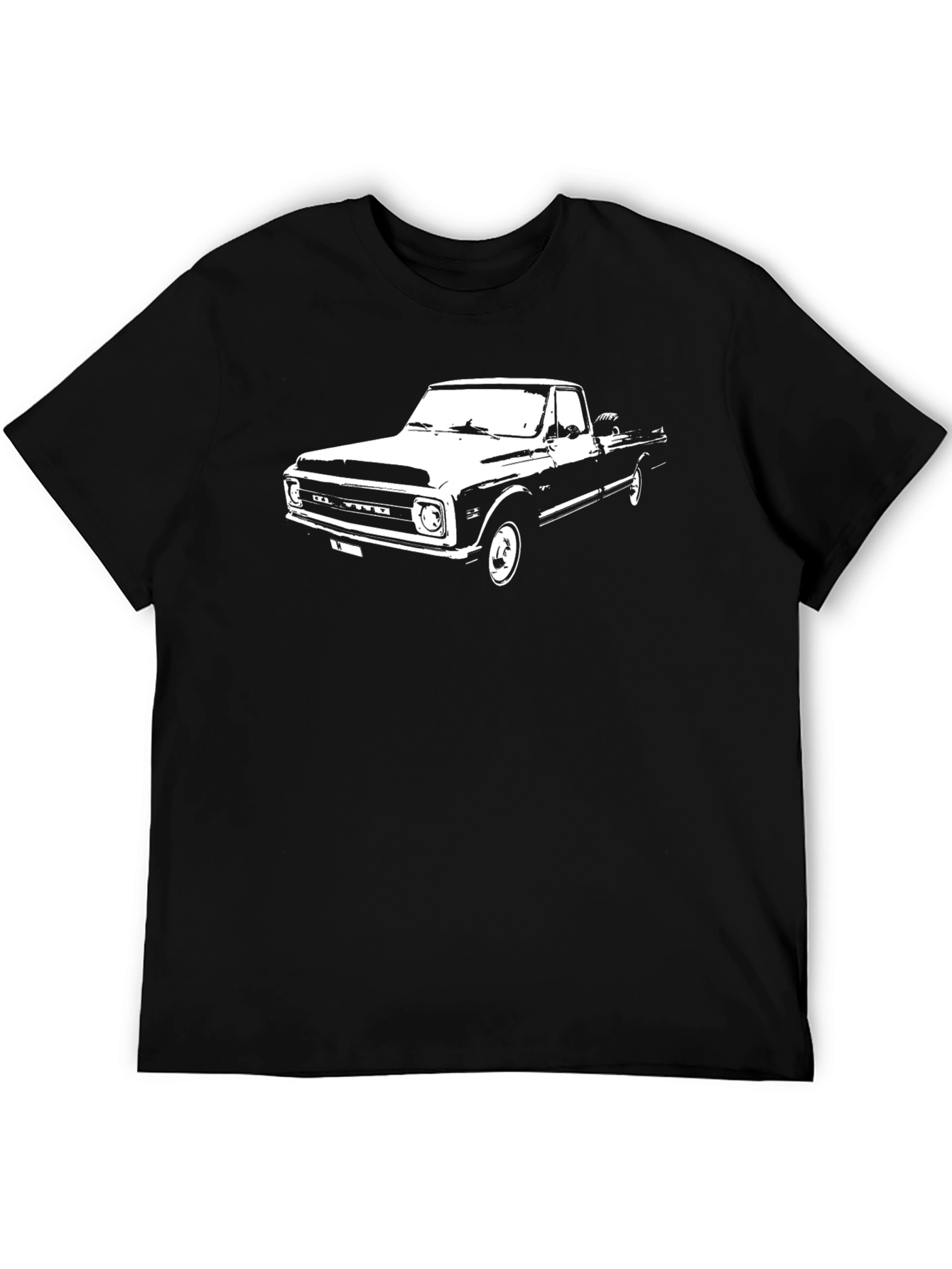 Classic Truck Graphic Tee - Black Cotton Blend