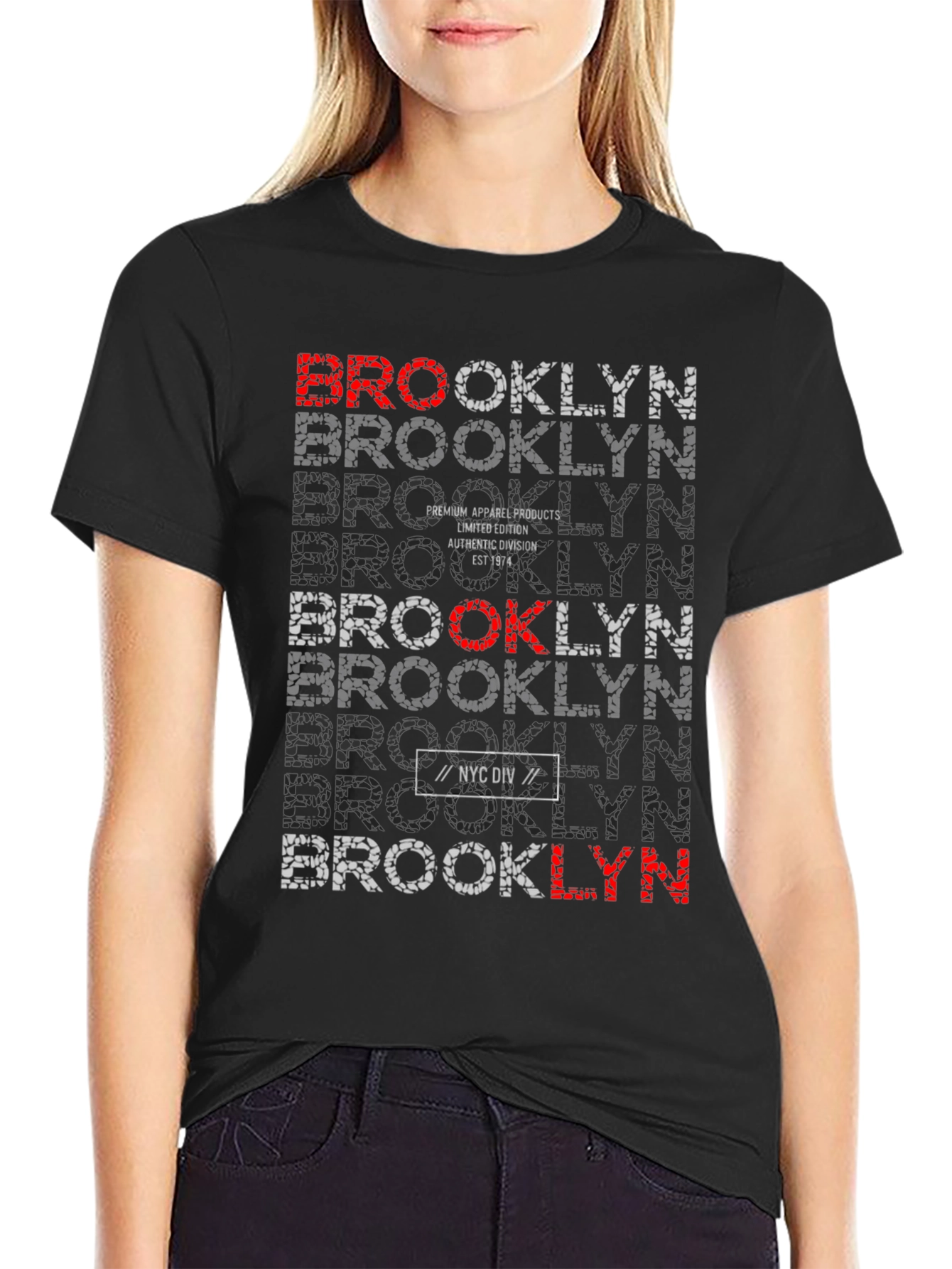 Brooklyn NYC Graphic Print Black T-Shirt