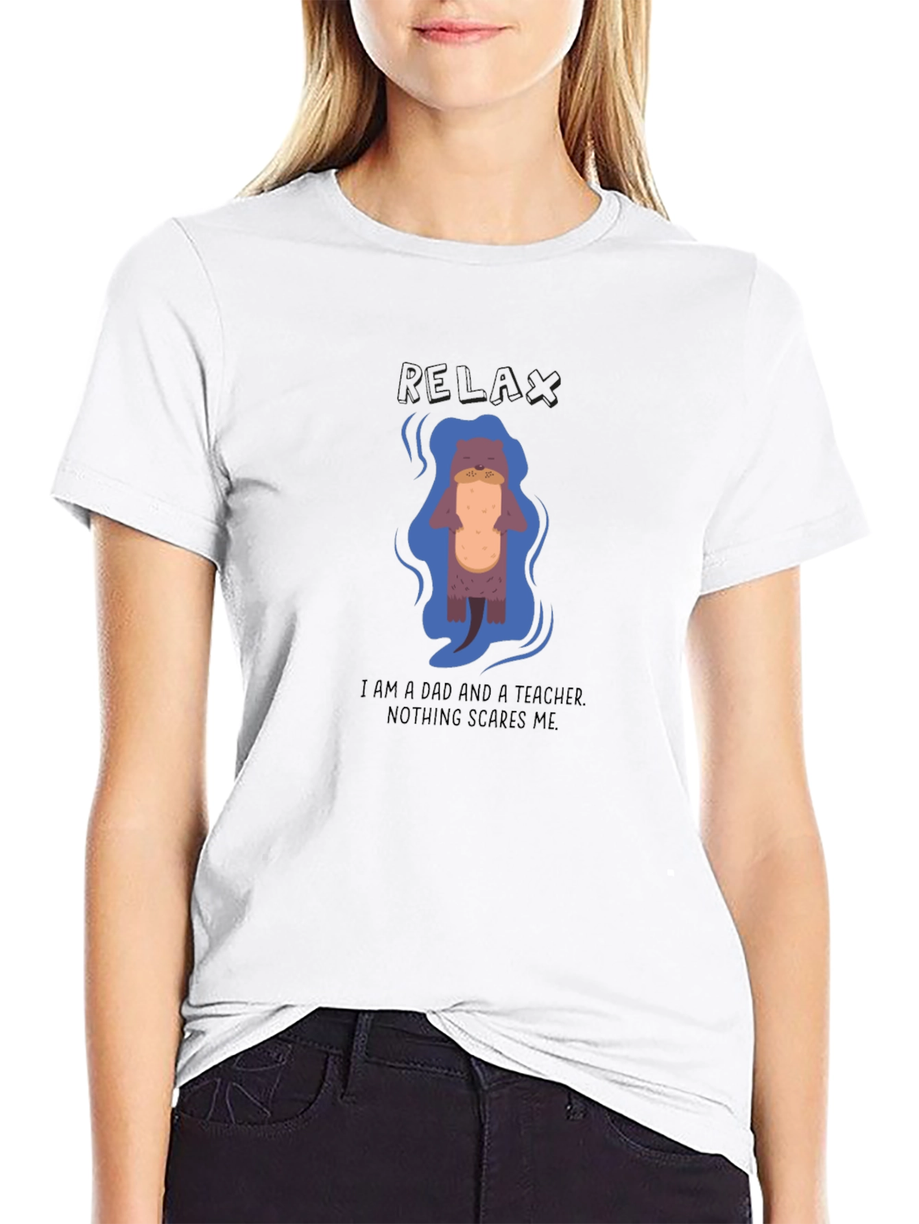 Relax Dad Teacher Otter T-Shirt