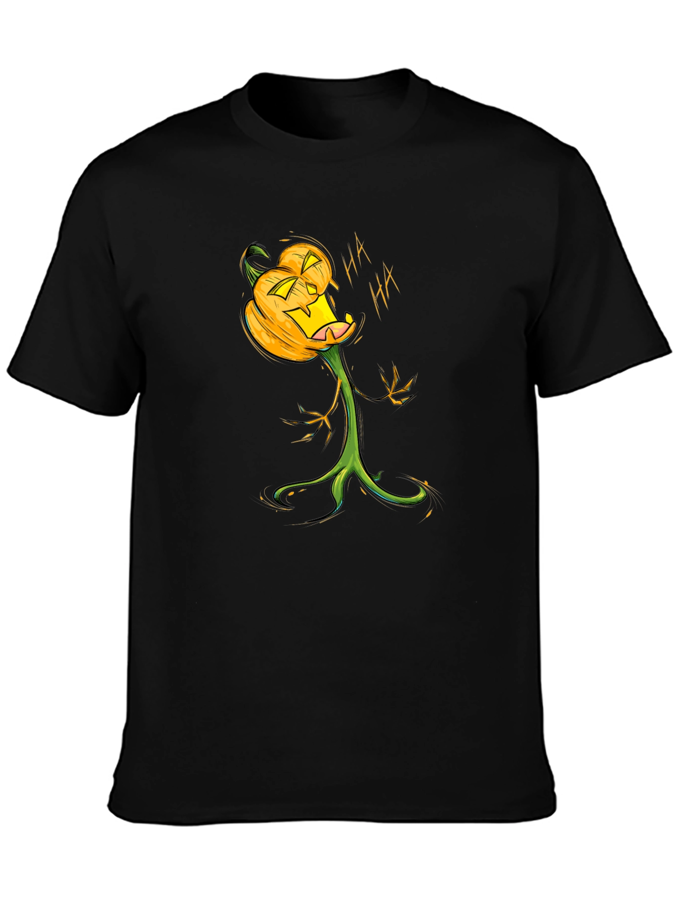 Halloween Pumpkin T-Shirt - Spooky Cartoon Graphic Tee