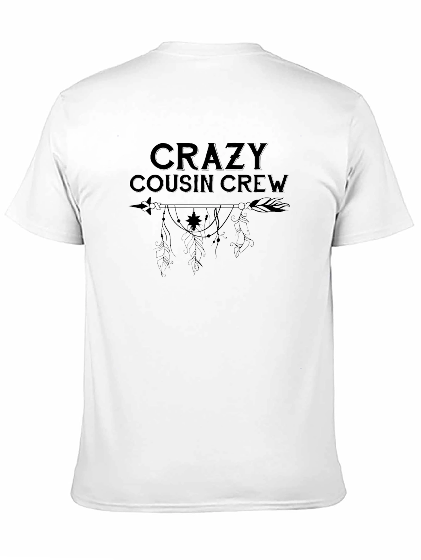 Crazy Cousin Crew T-Shirt - Black Graphic Tee
