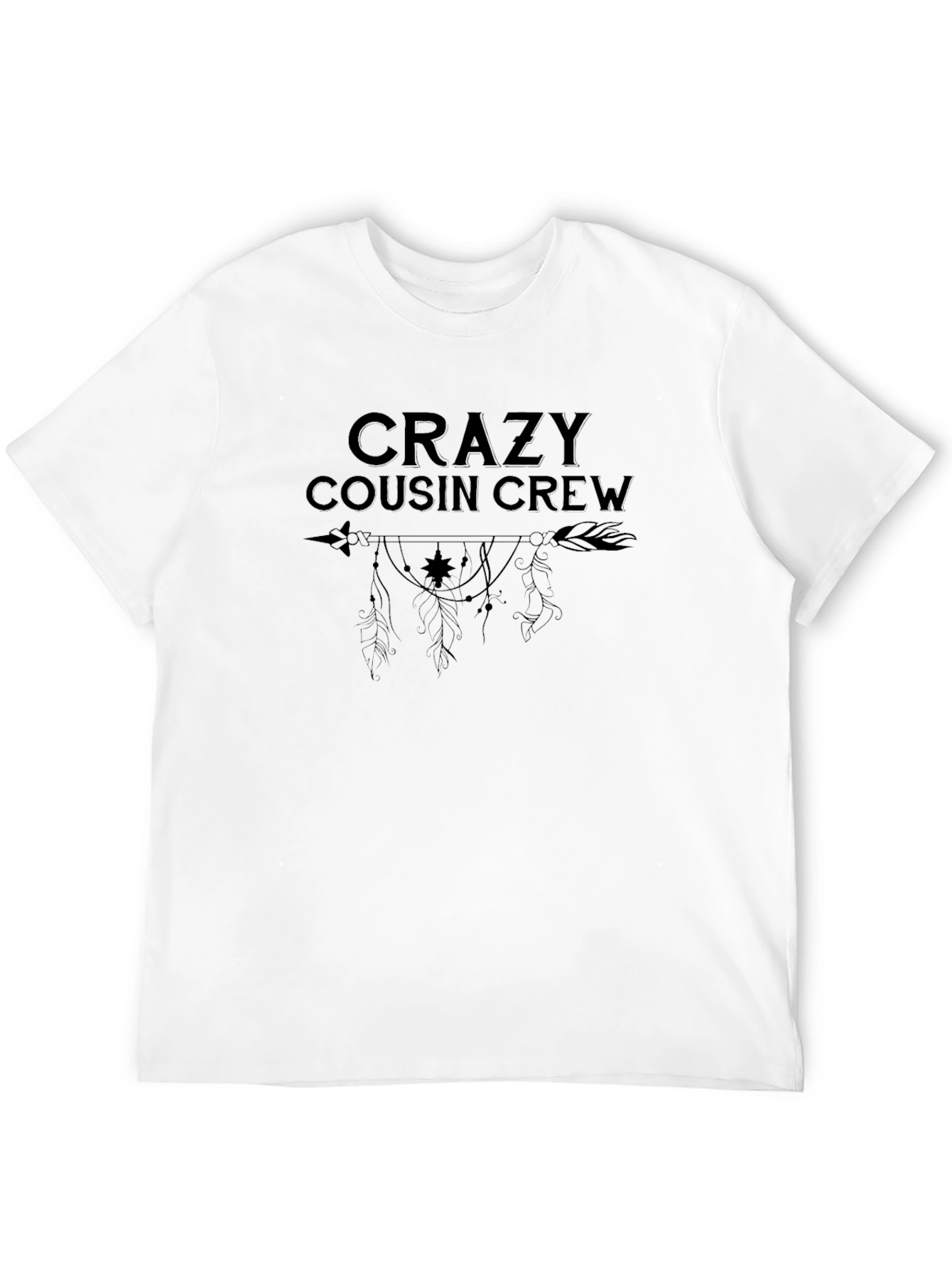 Crazy Cousin Crew T-Shirt - Black Graphic Tee