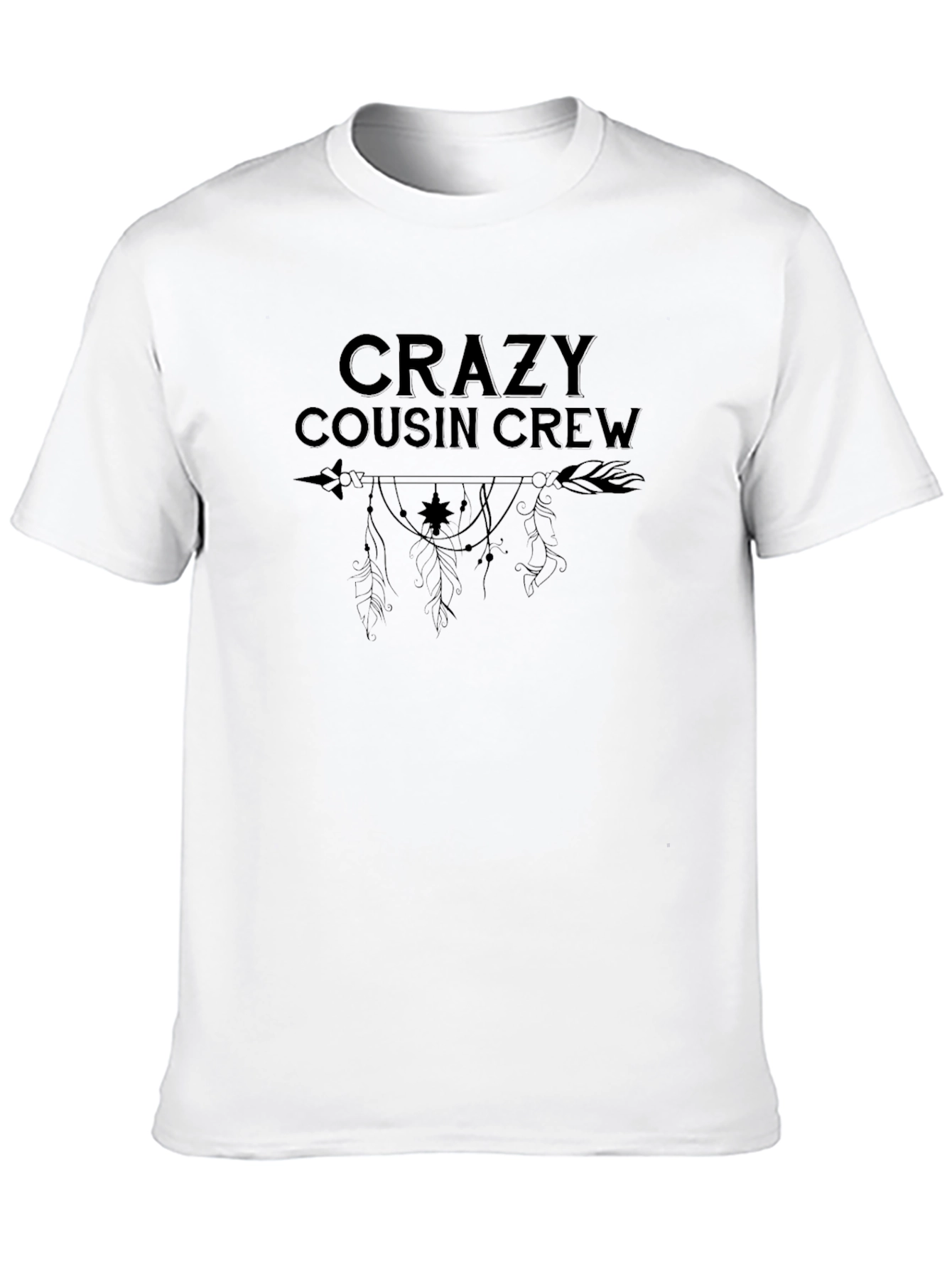 Crazy Cousin Crew T-Shirt - Black Graphic Tee