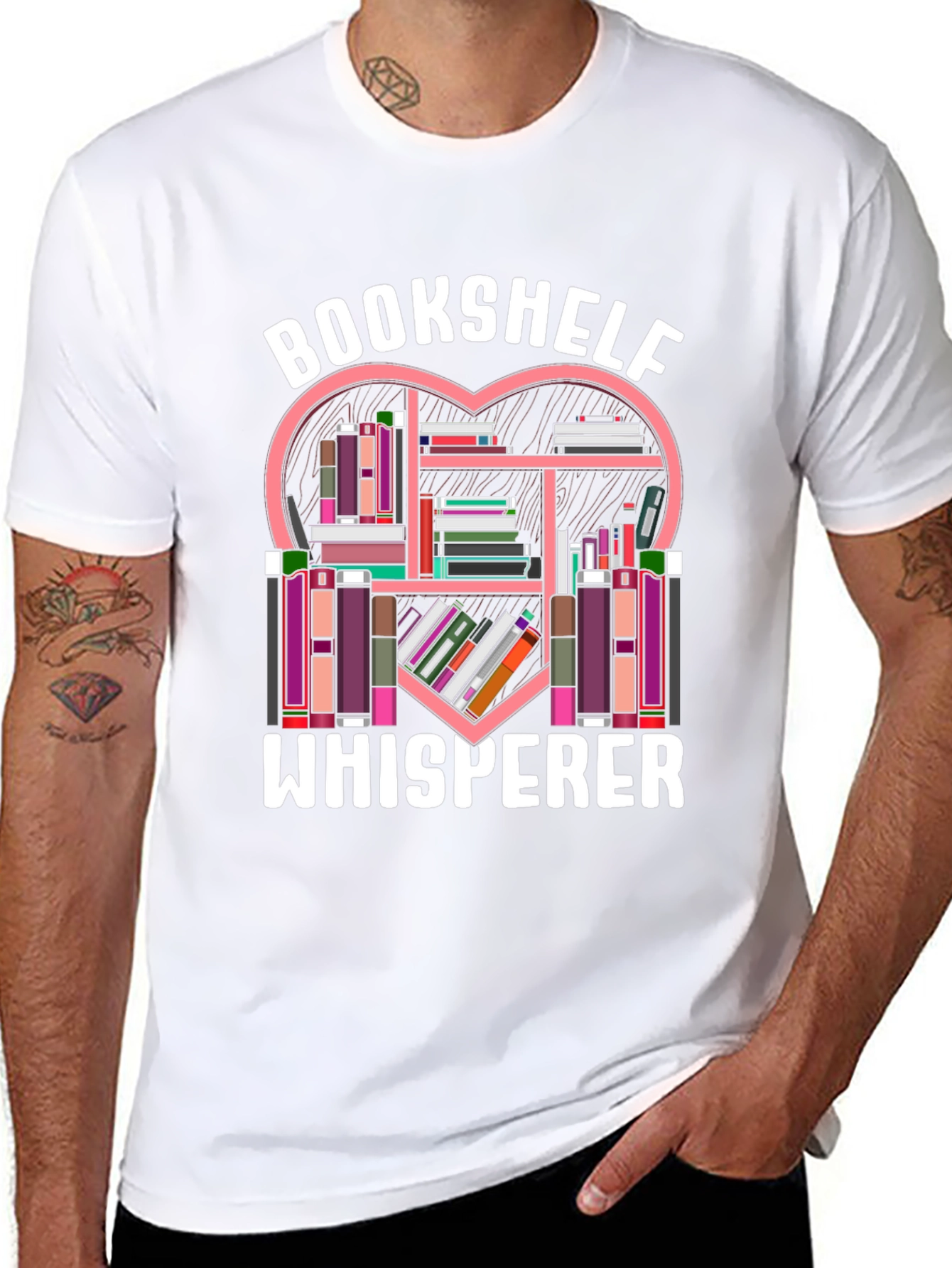 Bookshelf Whisperer Graphic Tee - Book Lover Shirt