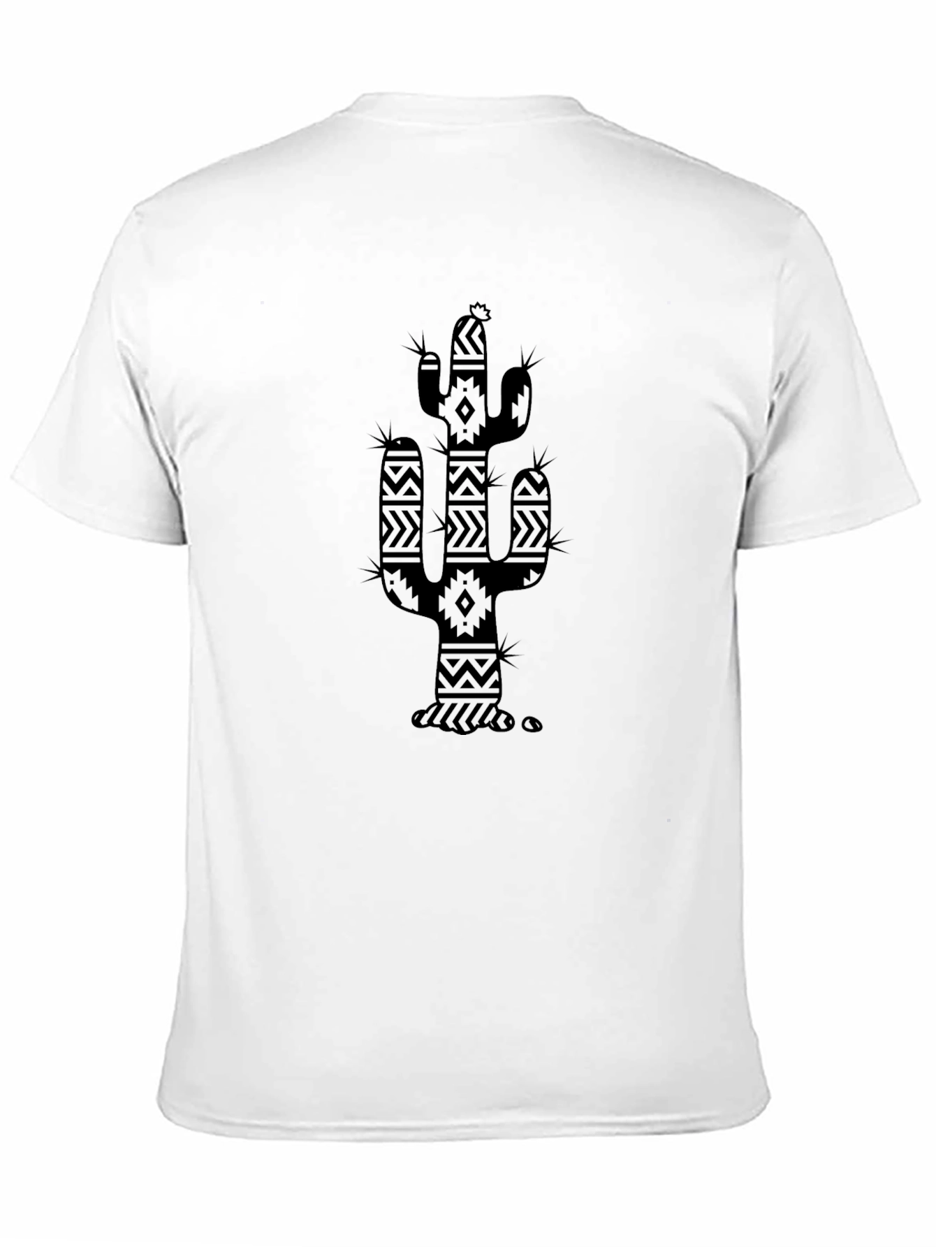 Cactus Print Black T-Shirt - Southwest Style Tee