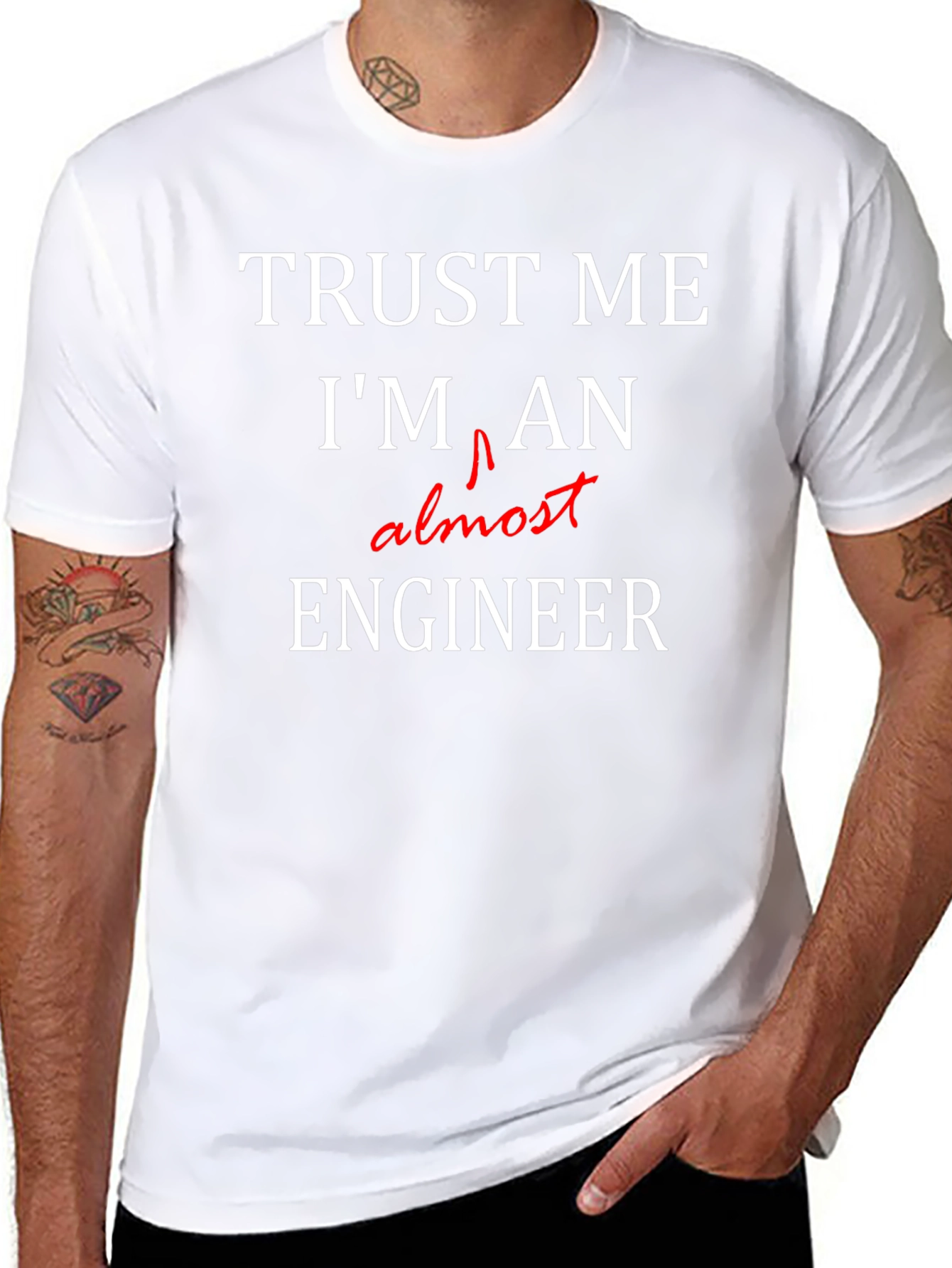 Trust Me Almost Engineer Black T-Shirt
