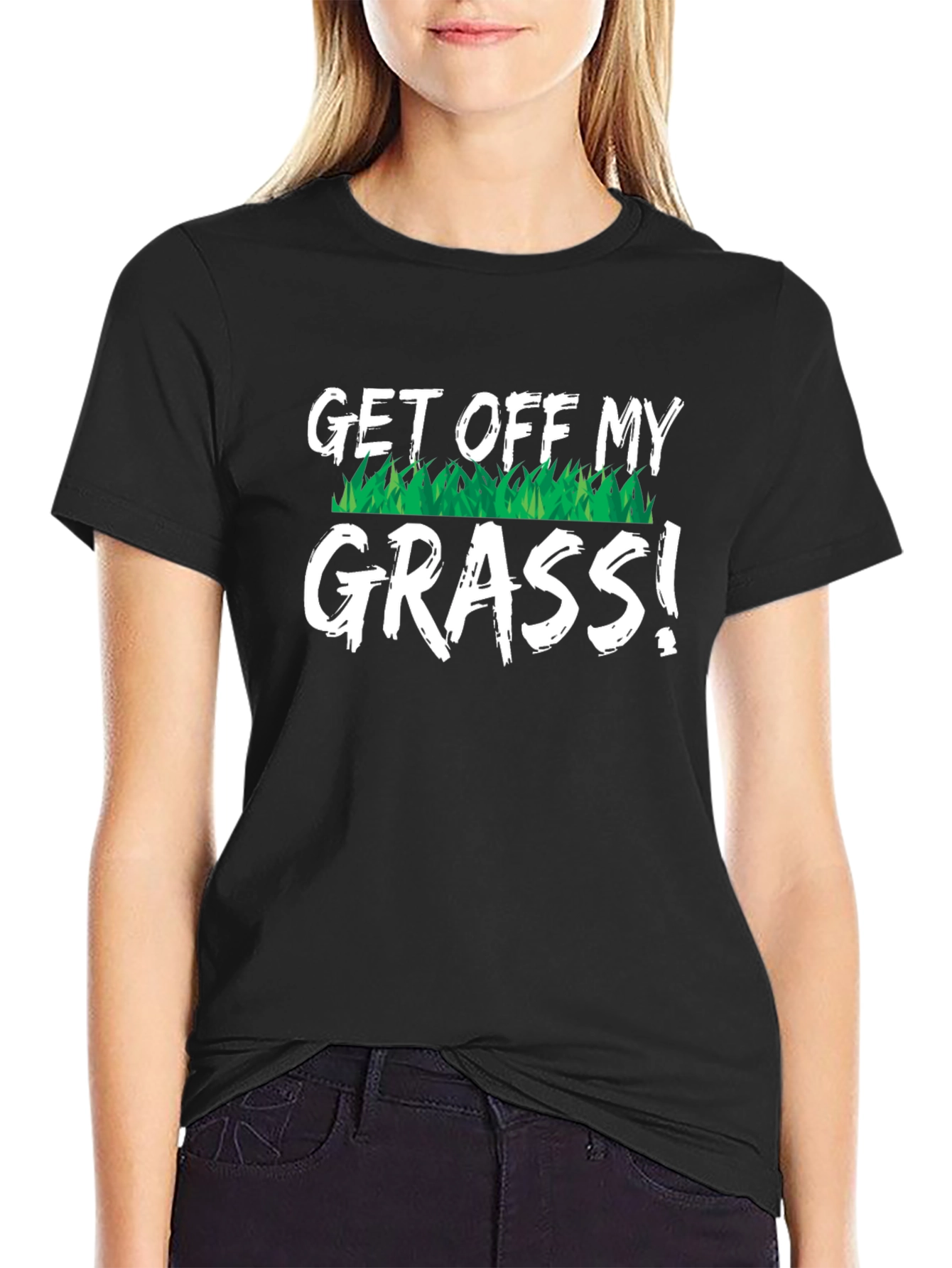 Get Off My Grass Novelty Graphic T-Shirt