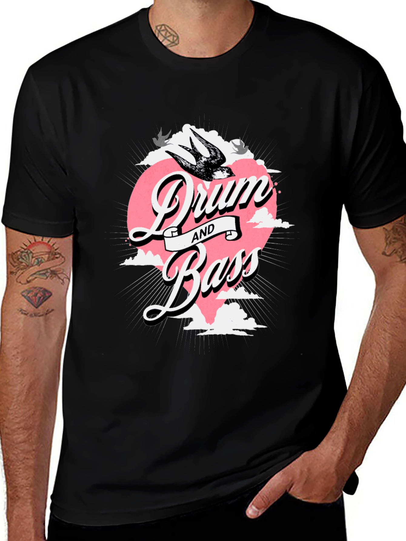 Drum and Bass Graphic T-Shirt - Music Lover Tee