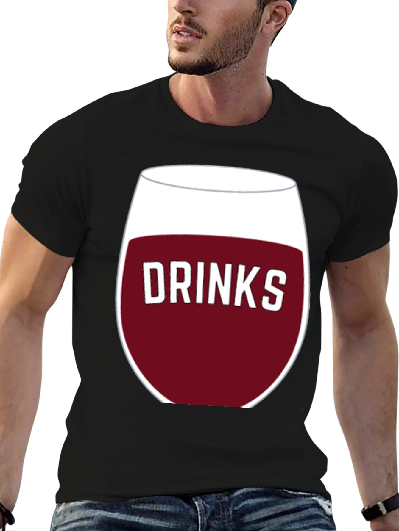 Drinks Wine Glass Graphic T-Shirt