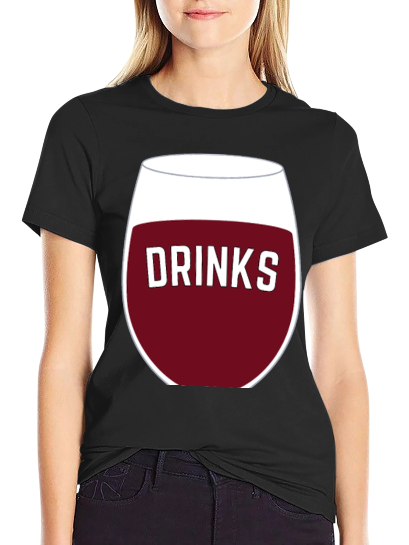 Drinks Wine Glass Graphic T-Shirt