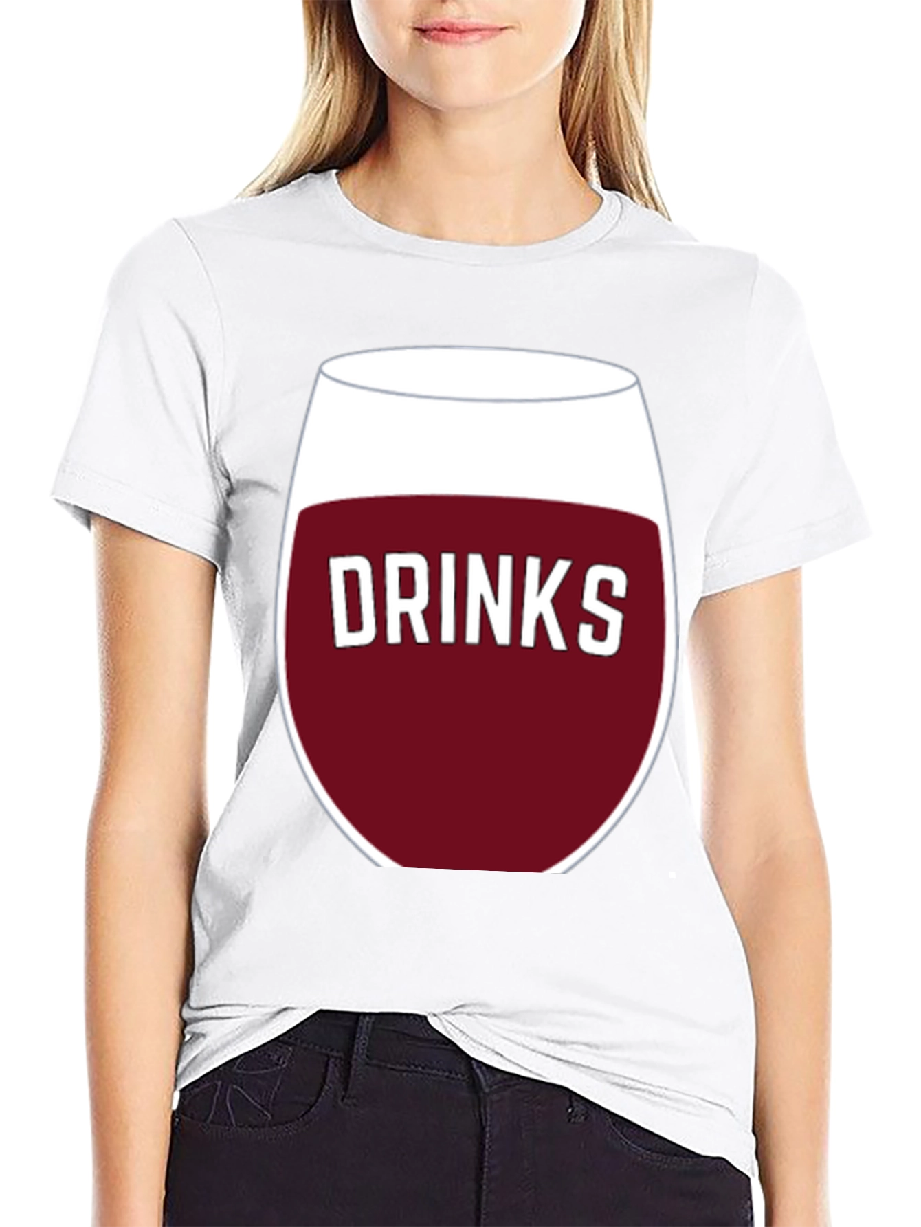 Drinks Wine Glass Graphic T-Shirt