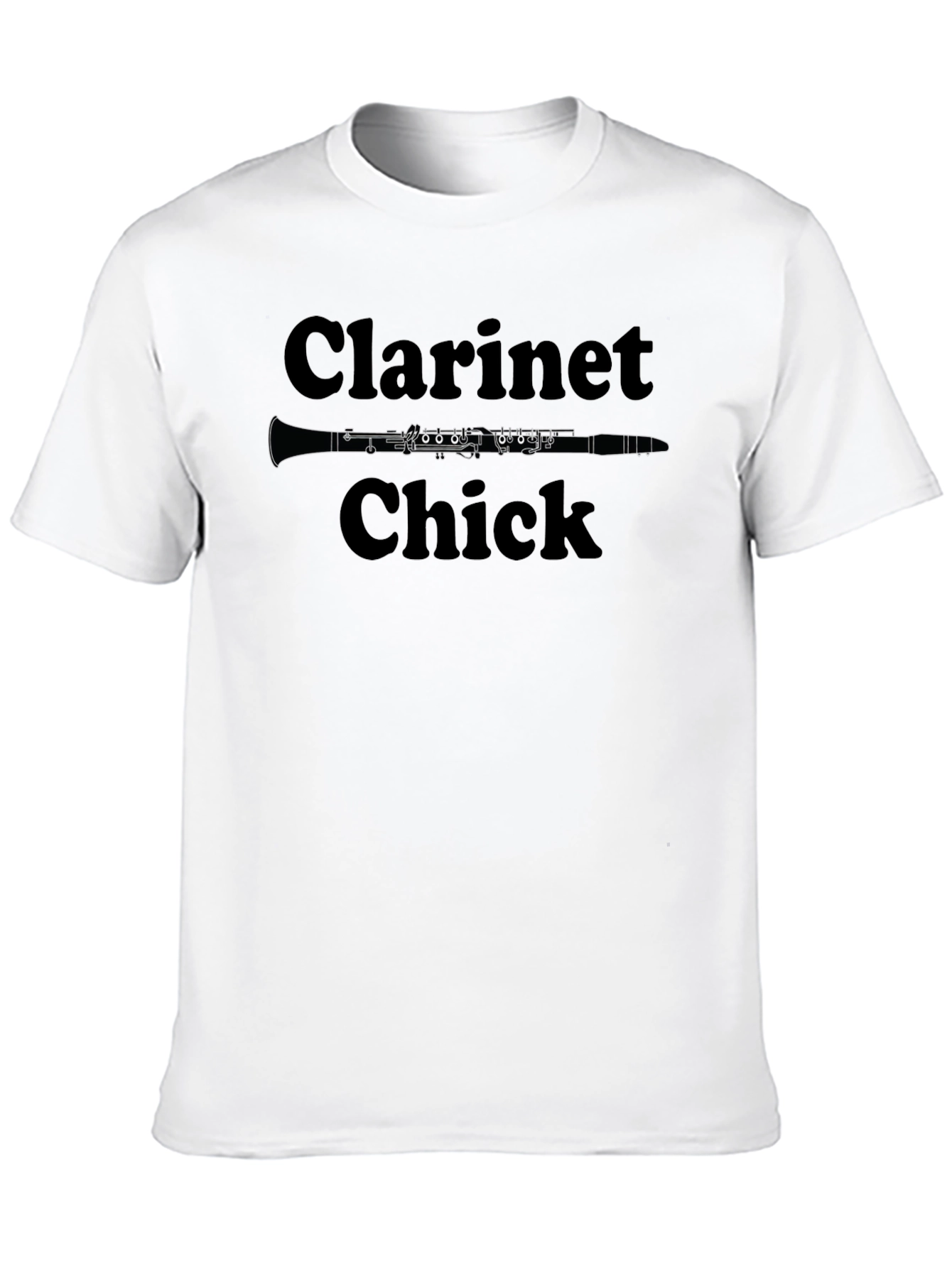 Clarinet Chick Black T-Shirt - Music Lover Tee