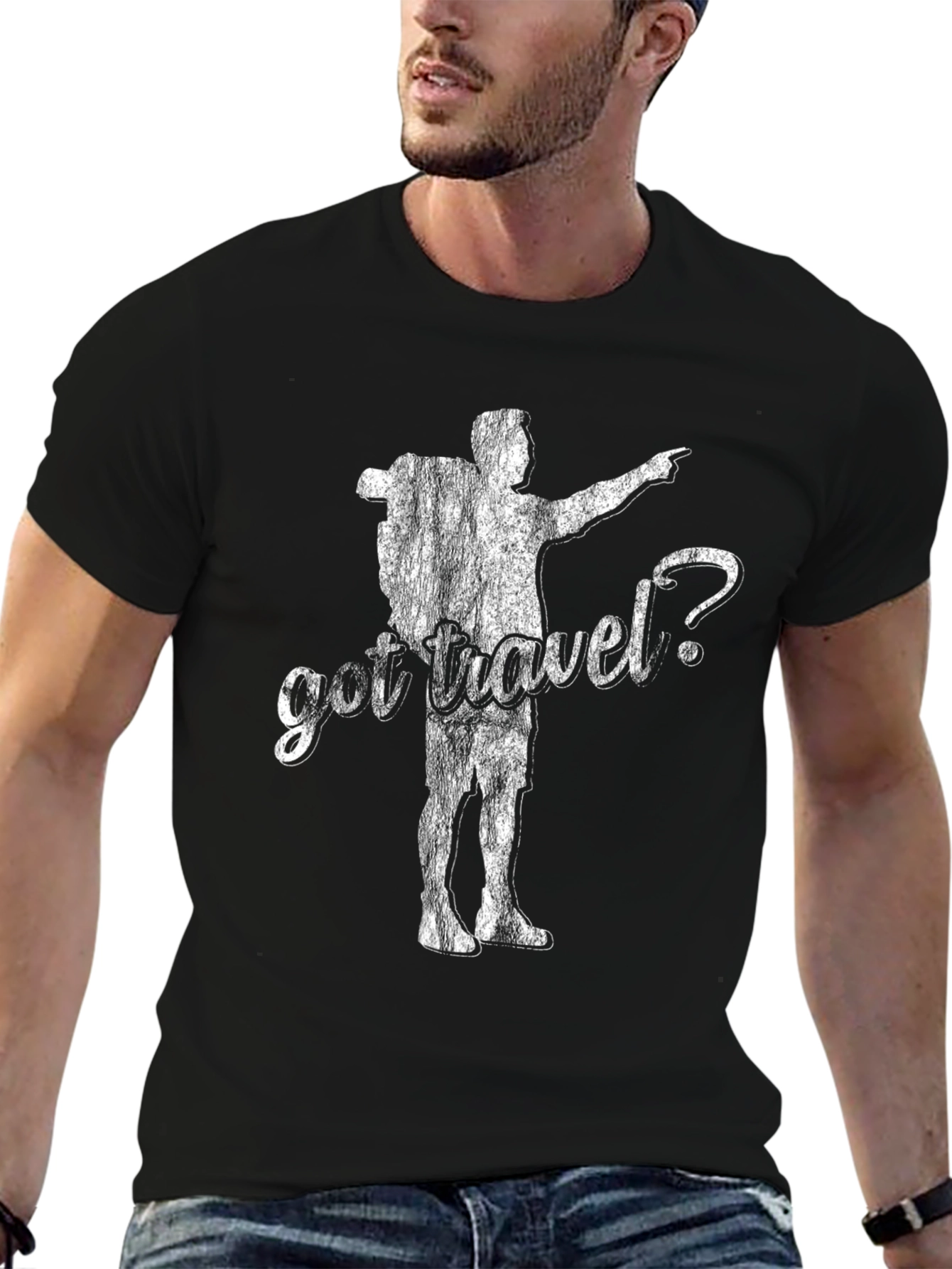 Got Travel? Black Graphic Tee