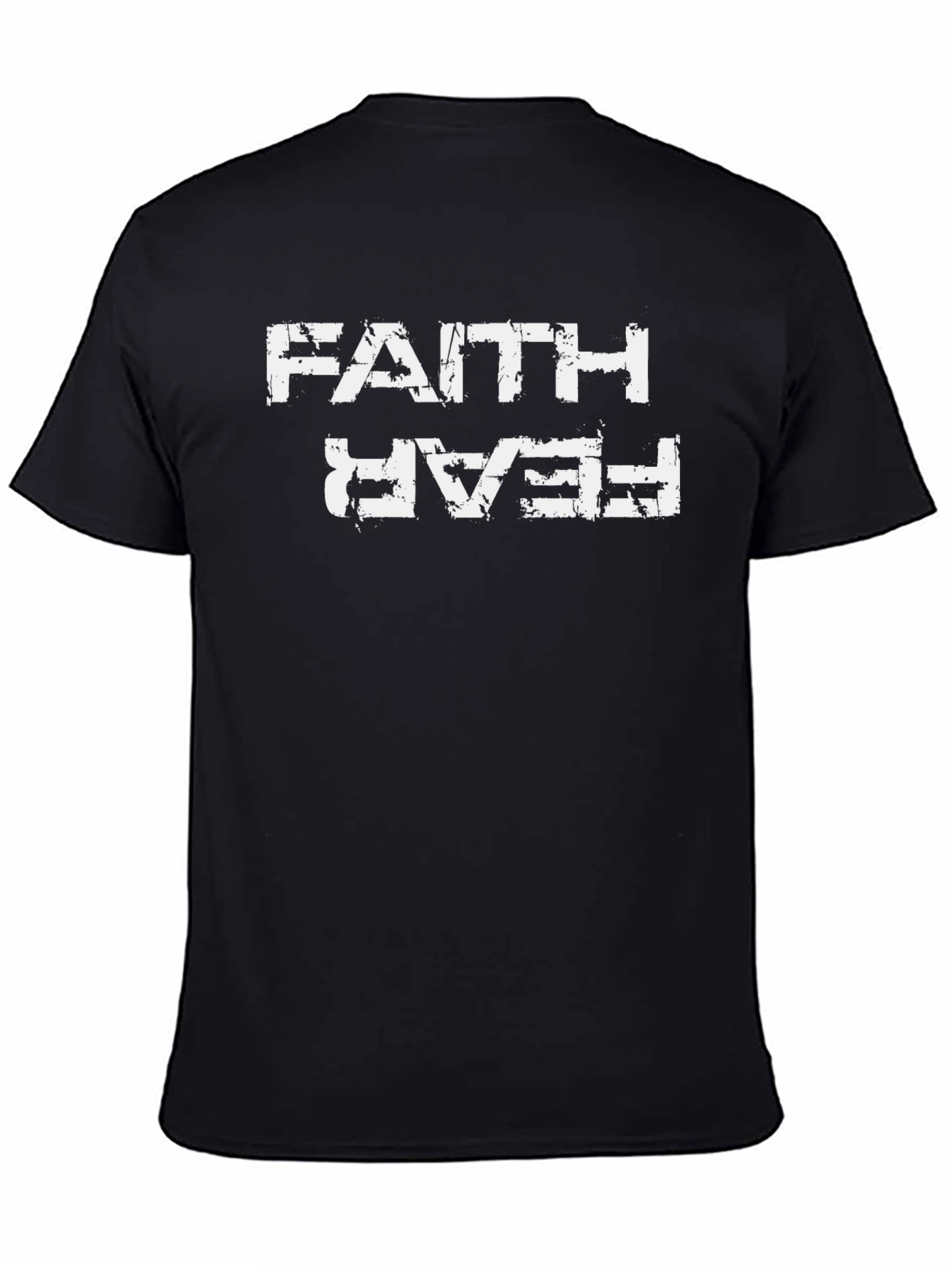 Faith Over Fear Graphic Tee - Black Cotton Blend