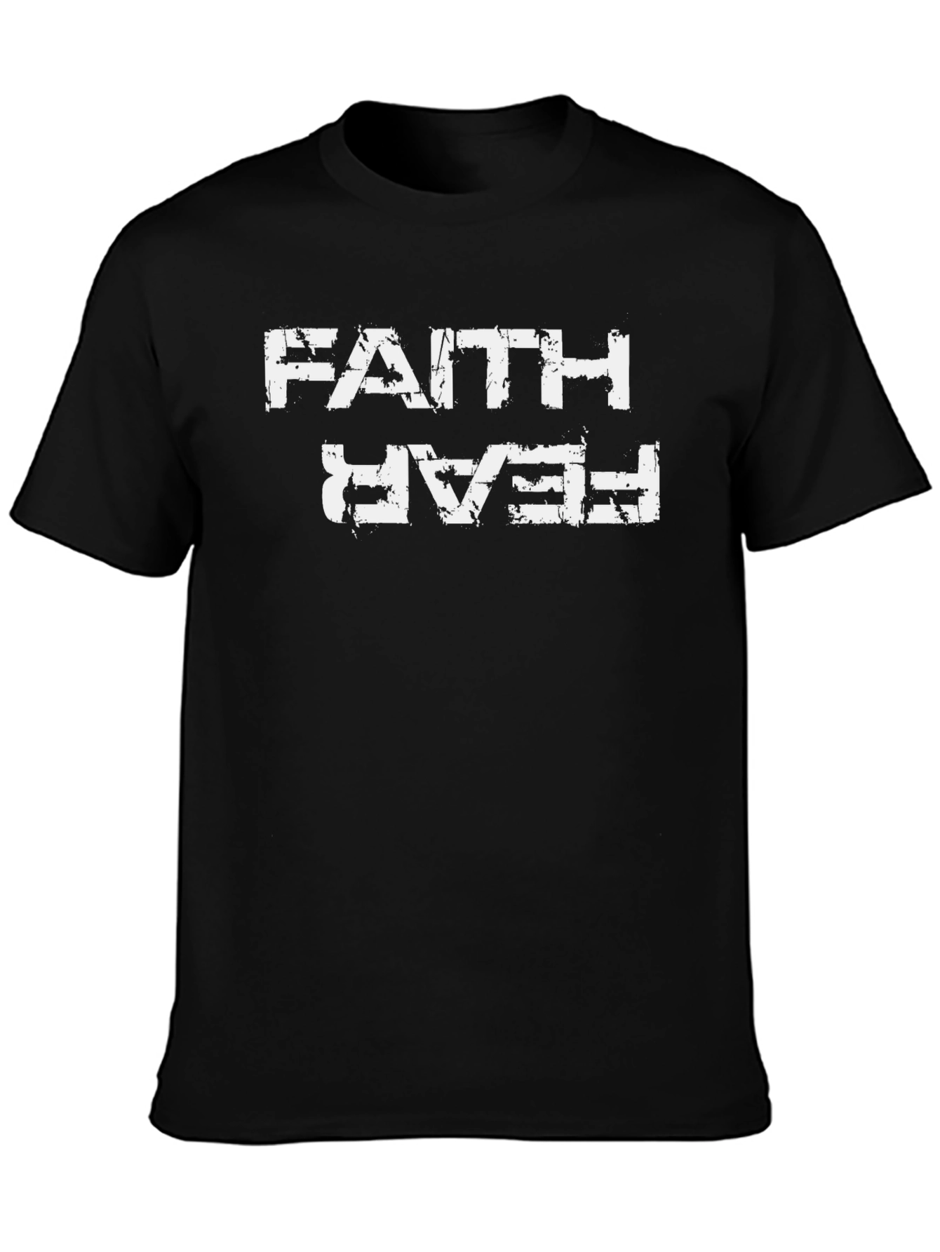 Faith Over Fear Graphic Tee - Black Cotton Blend