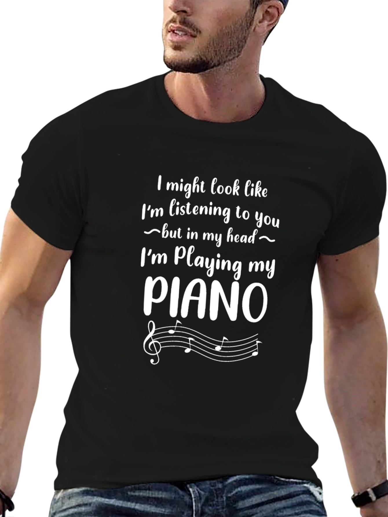 Piano Lover T-Shirt: Im Playing My Piano