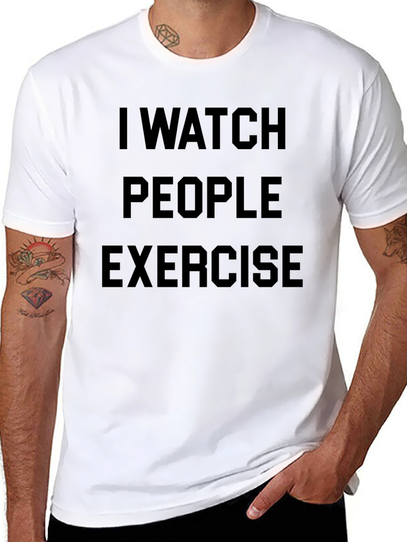 I Watch People Exercise Graphic T-Shirt