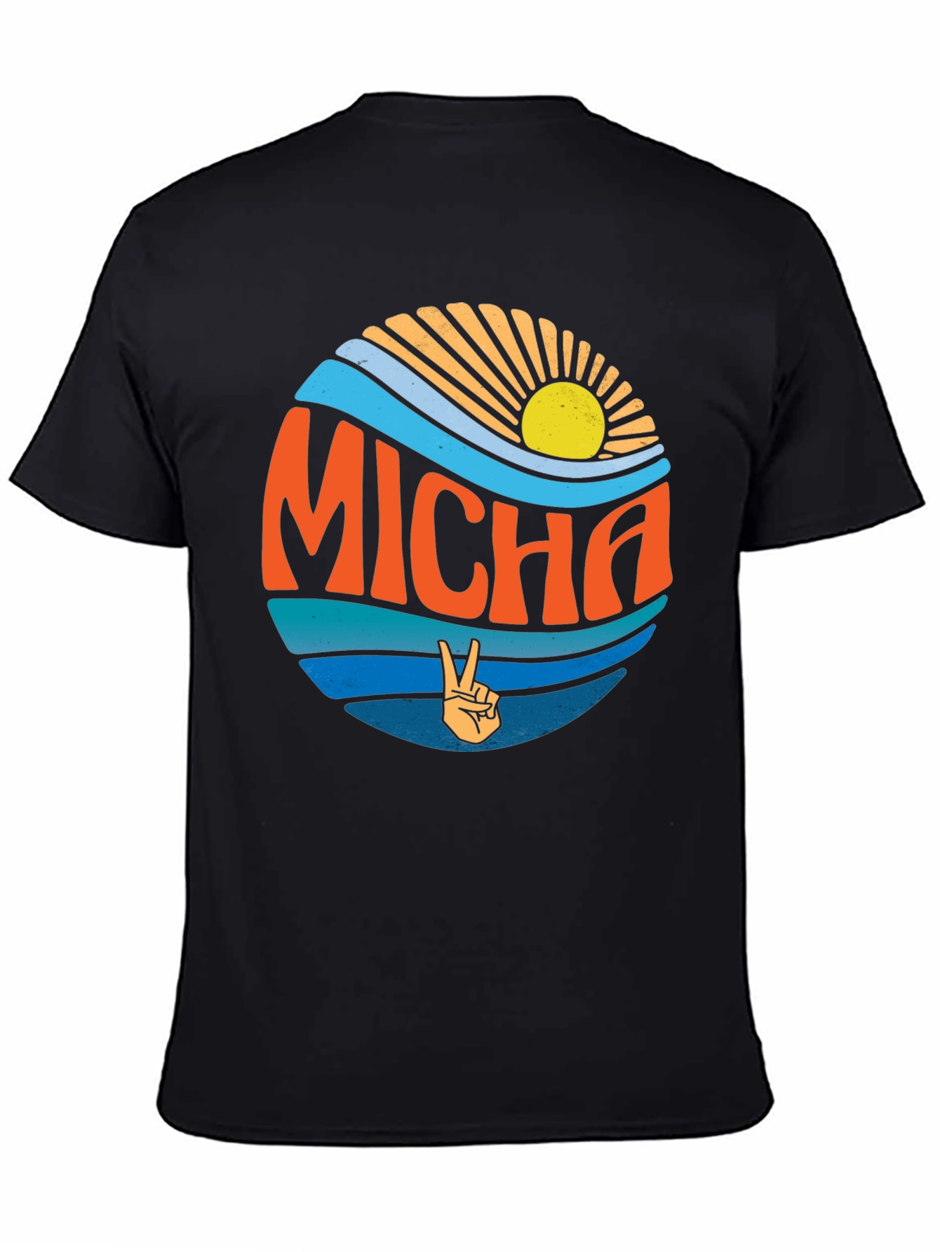 Retro Micha Peace Sign Graphic Tee