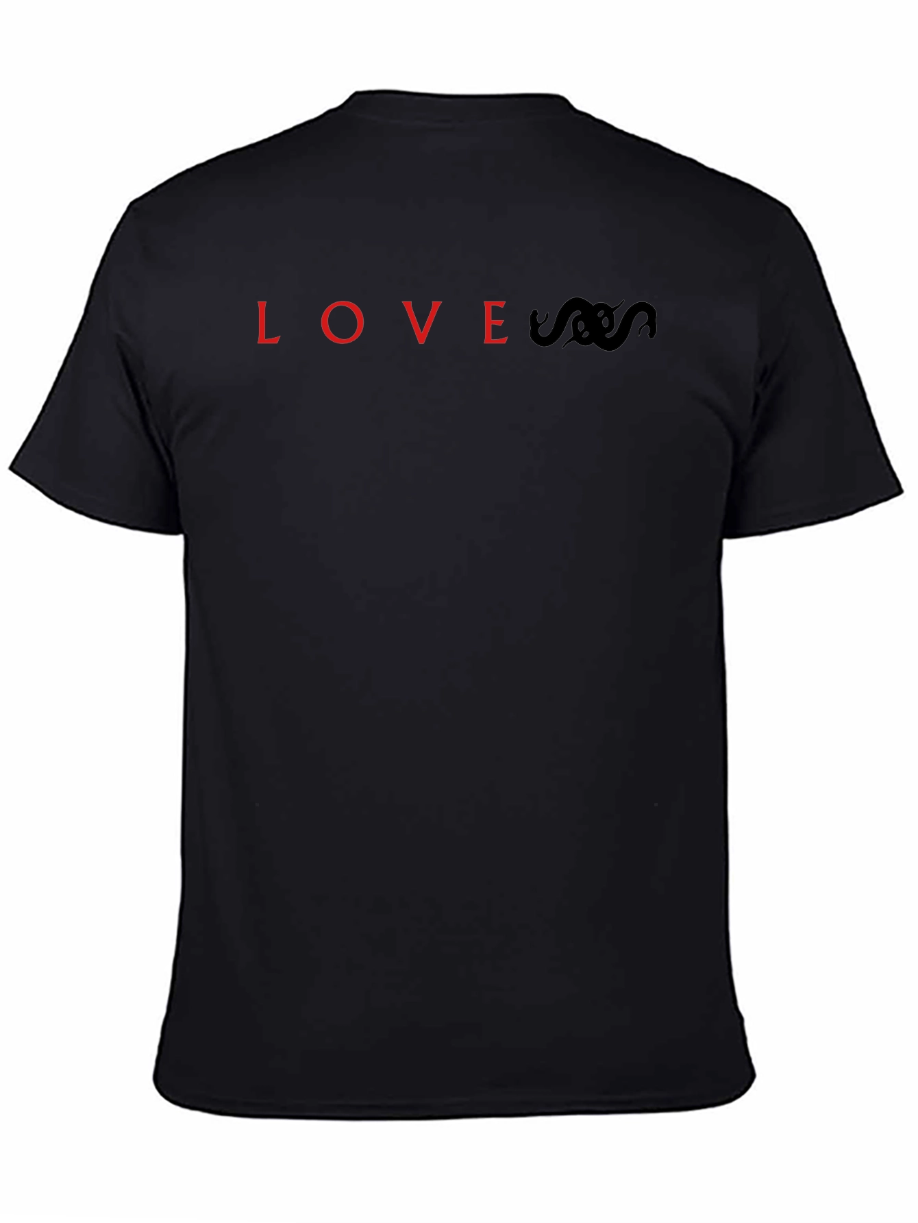 Love Snake Graphic Tee - Stylish Black Cotton T-Shirt
