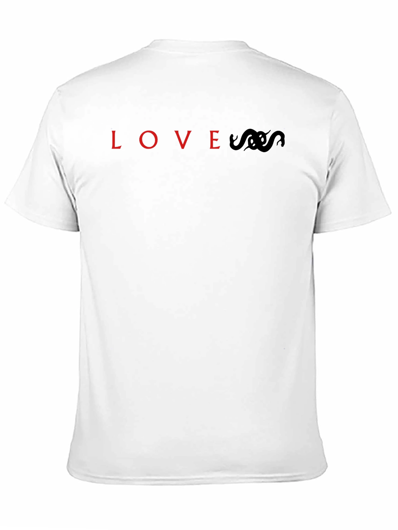 Love Snake Graphic Tee - Stylish Black Cotton T-Shirt