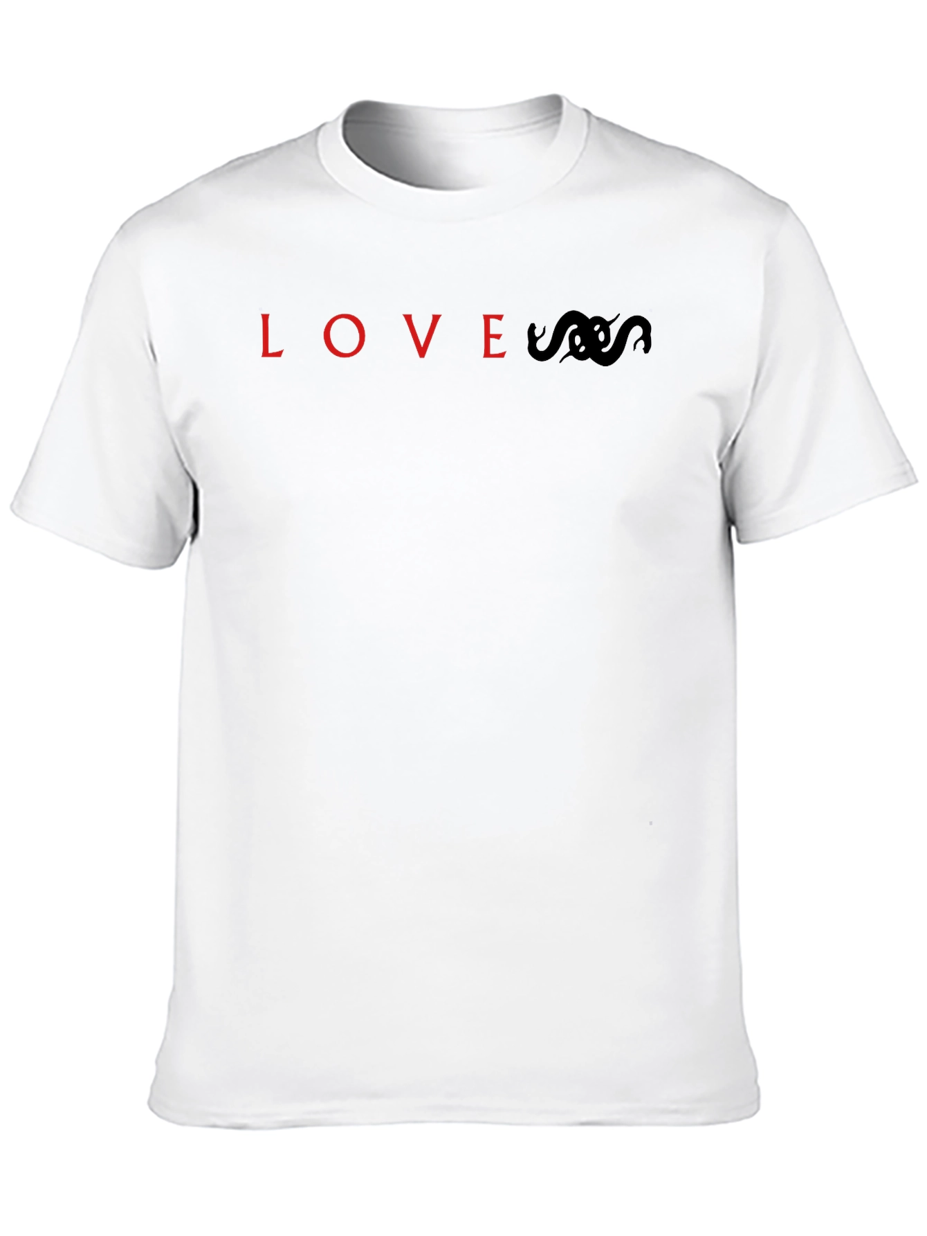 Love Snake Graphic Tee - Stylish Black Cotton T-Shirt