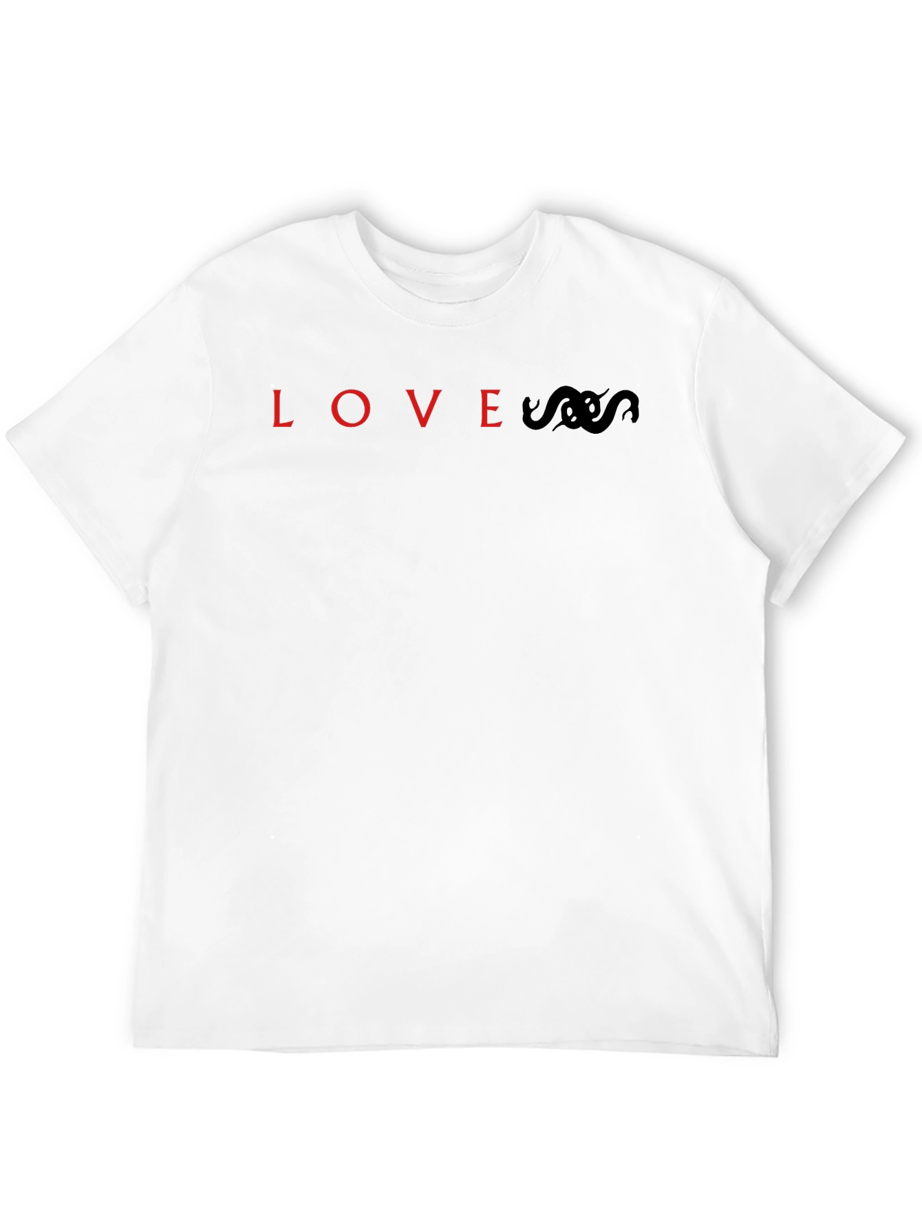 Love Snake Graphic Tee - Stylish Black Cotton T-Shirt