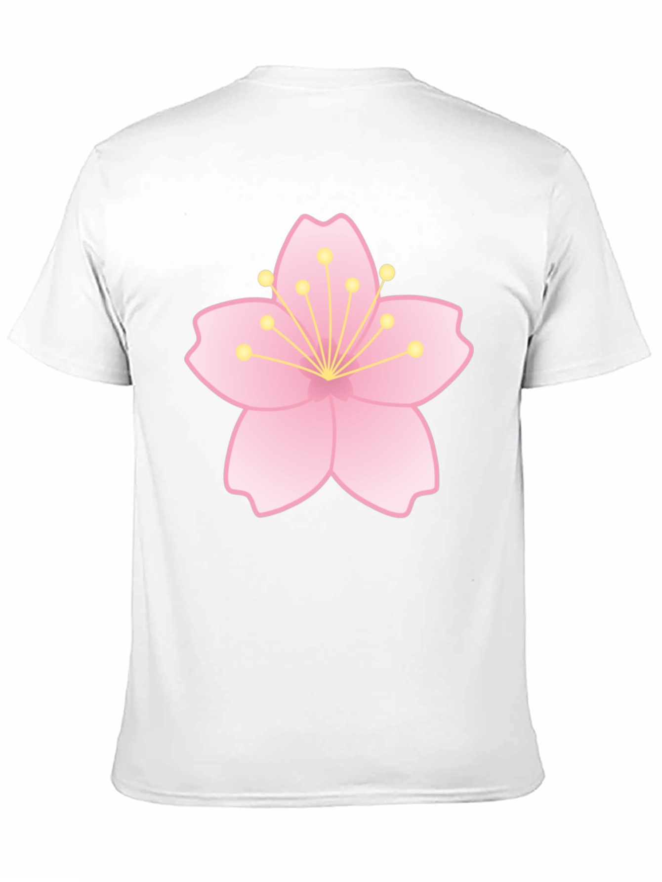 Sakura Blossom Graphic Tee - Black Cotton T-Shirt