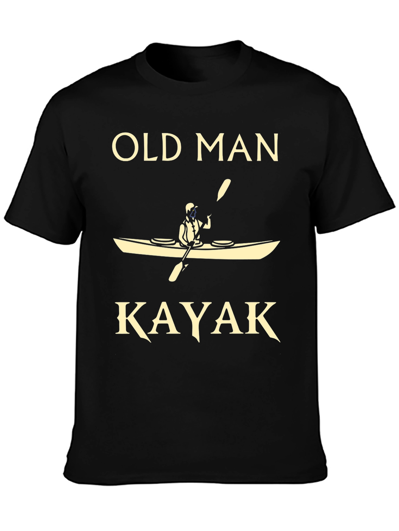 Old Man Kayak Black Graphic Tee