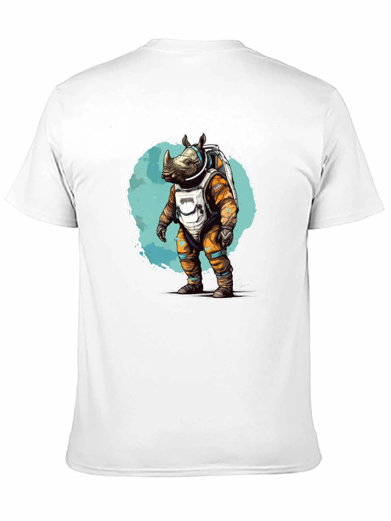 Astronaut Rhino Graphic T-Shirt