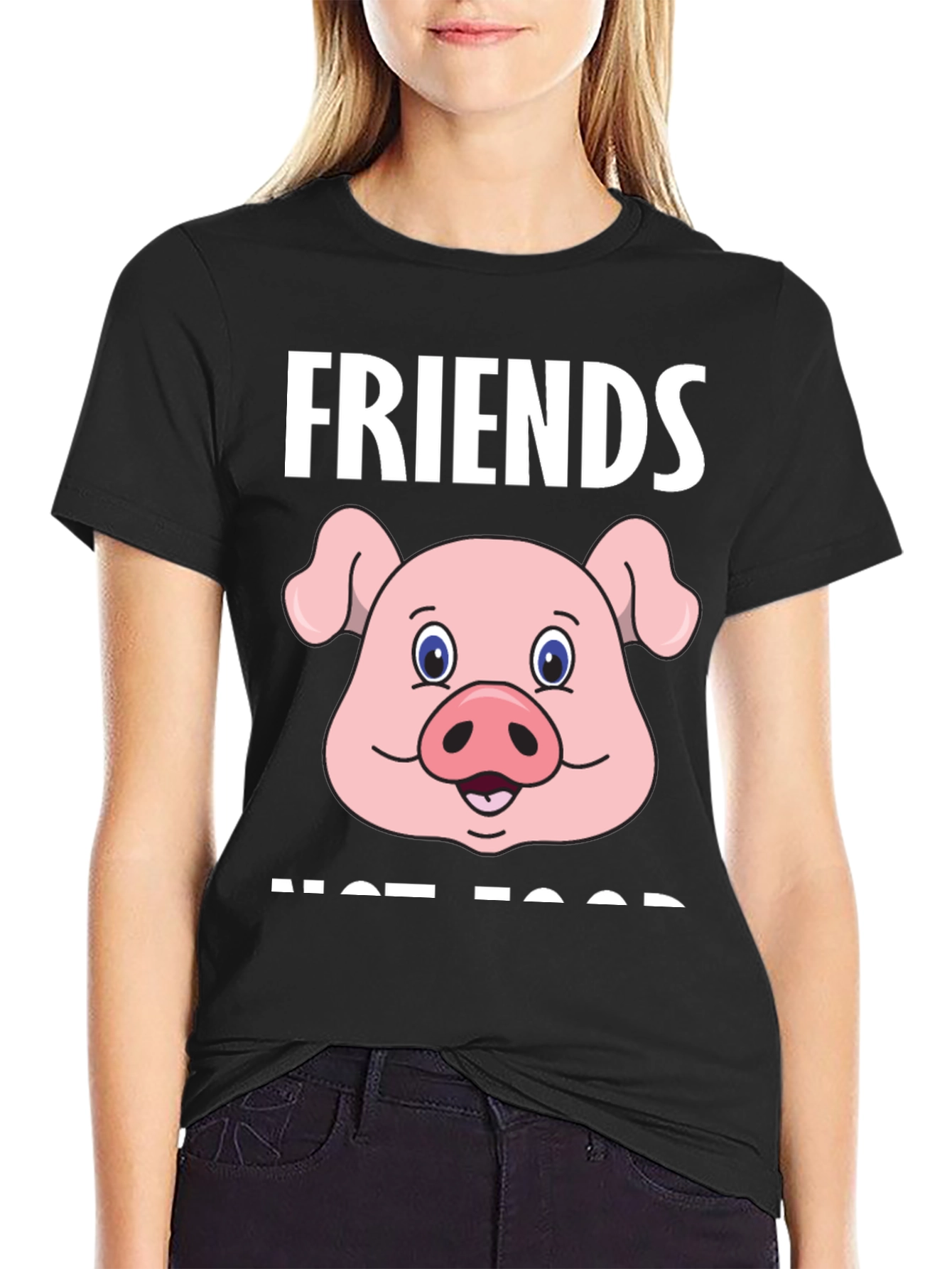 Friends Not Food Pig Graphic Tee
