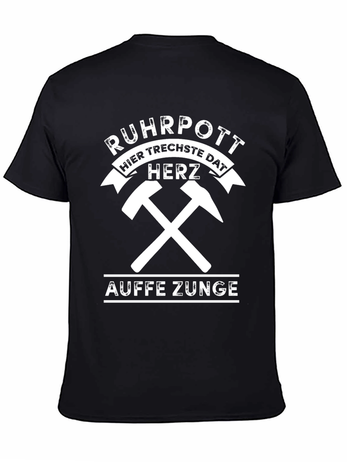 Ruhrpott Heart Tongue Graphic Black T-Shirt