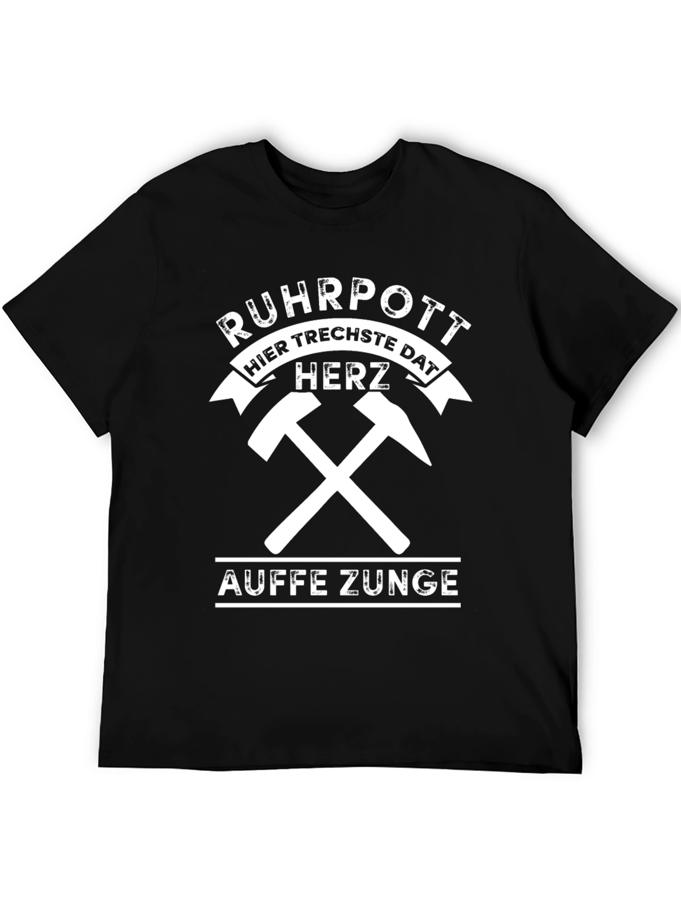 Ruhrpott Heart Tongue Graphic Black T-Shirt