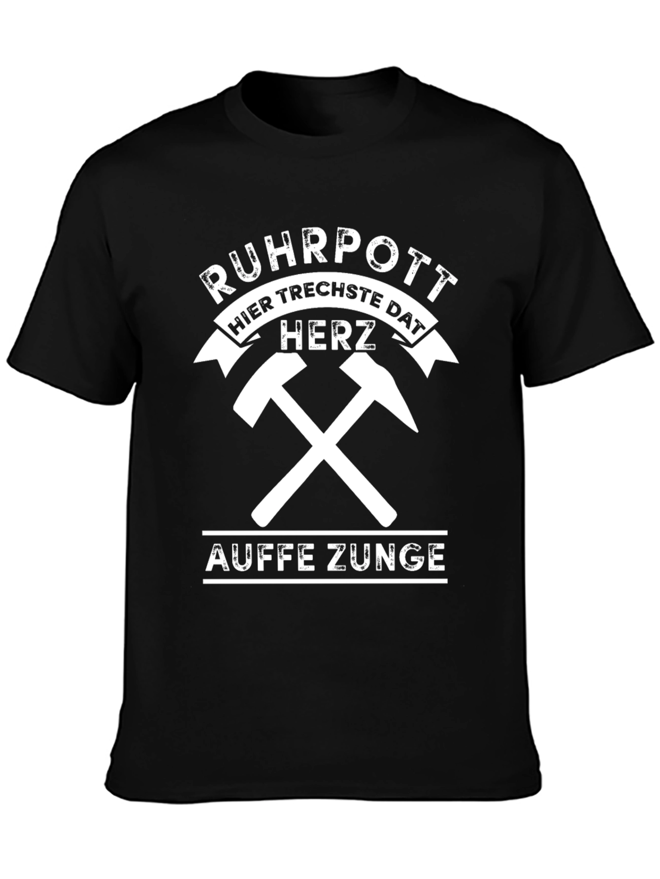 Ruhrpott Heart Tongue Graphic Black T-Shirt