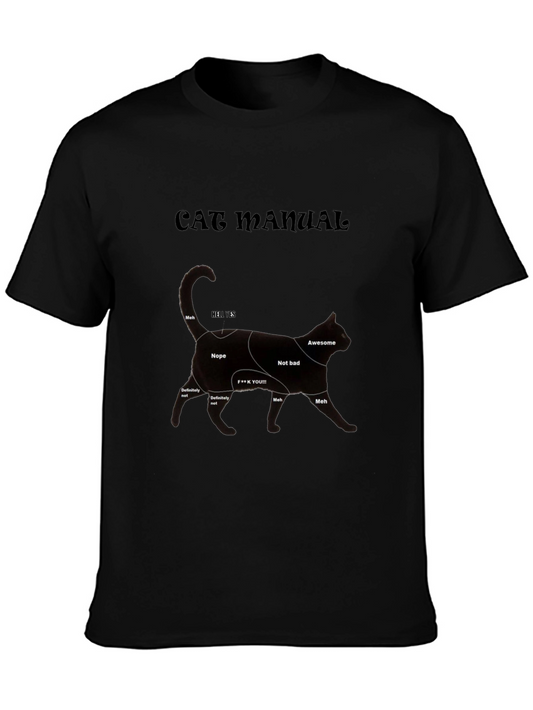 Cat Manual Black T-Shirt