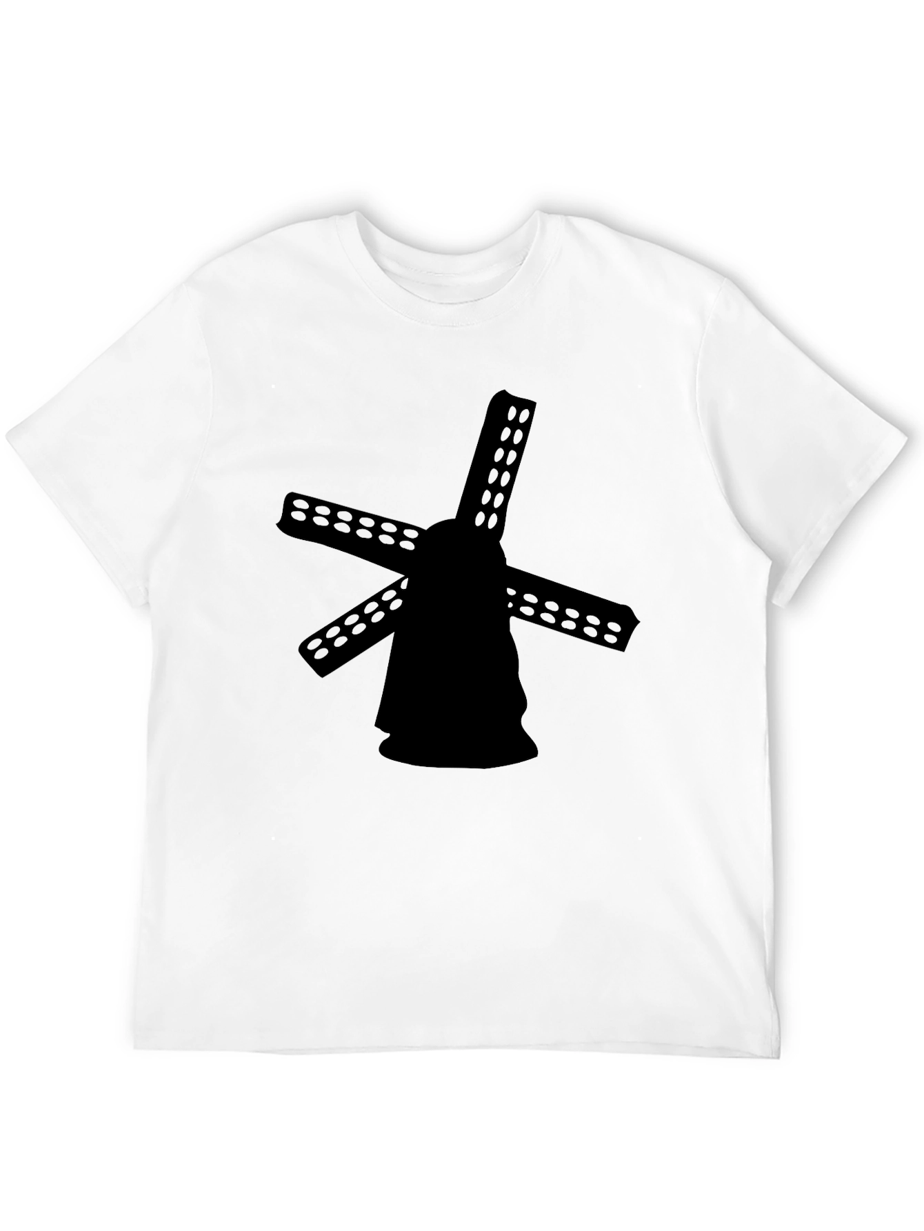 Black Windmill Silhouette Graphic Tee